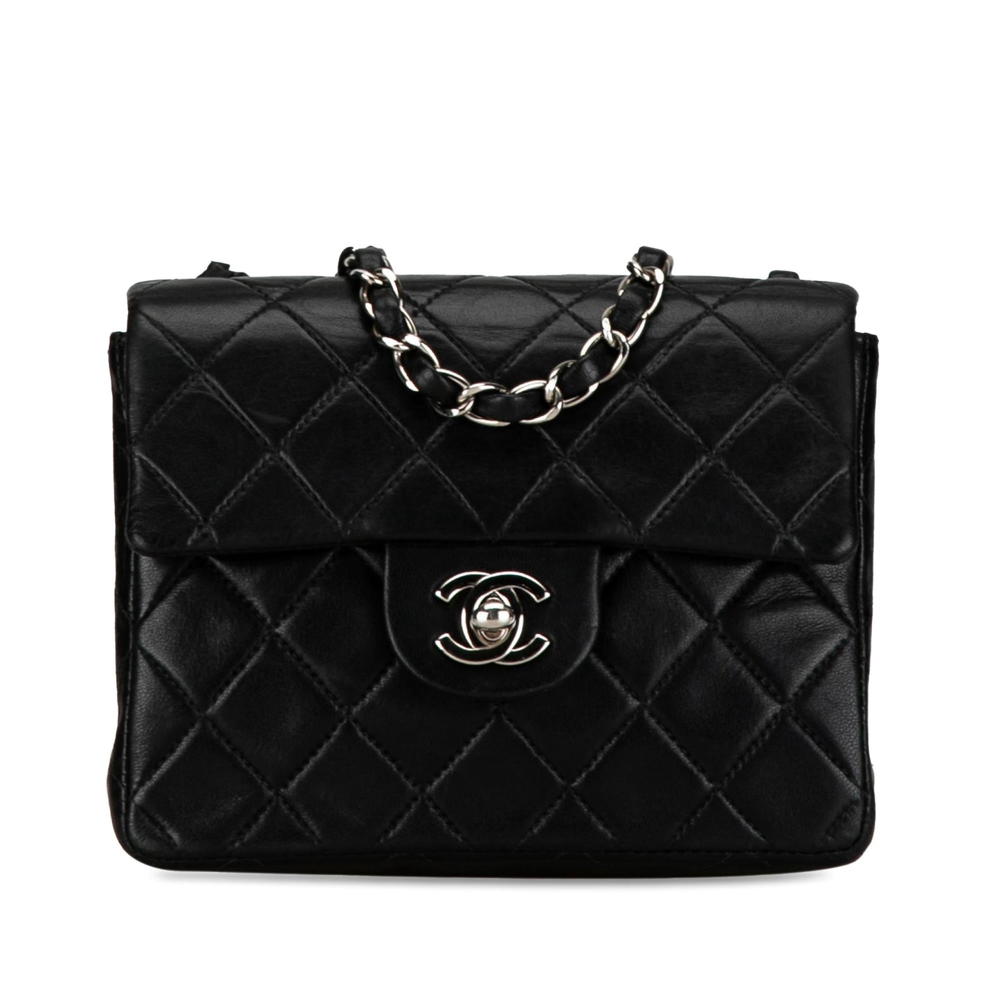 Chanel Mini Square Classic Lambskin Single Flap (Shg-0Ybhqe) Bag