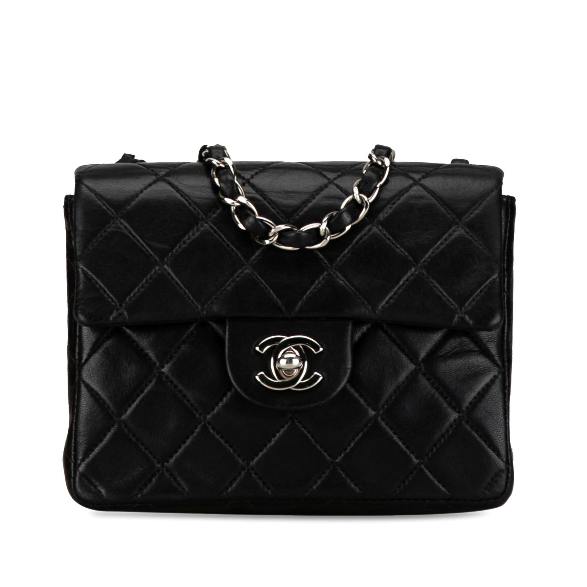 Chanel Mini Square Classic Lambskin Single Flap (Shg-0Ybhqe) Bag