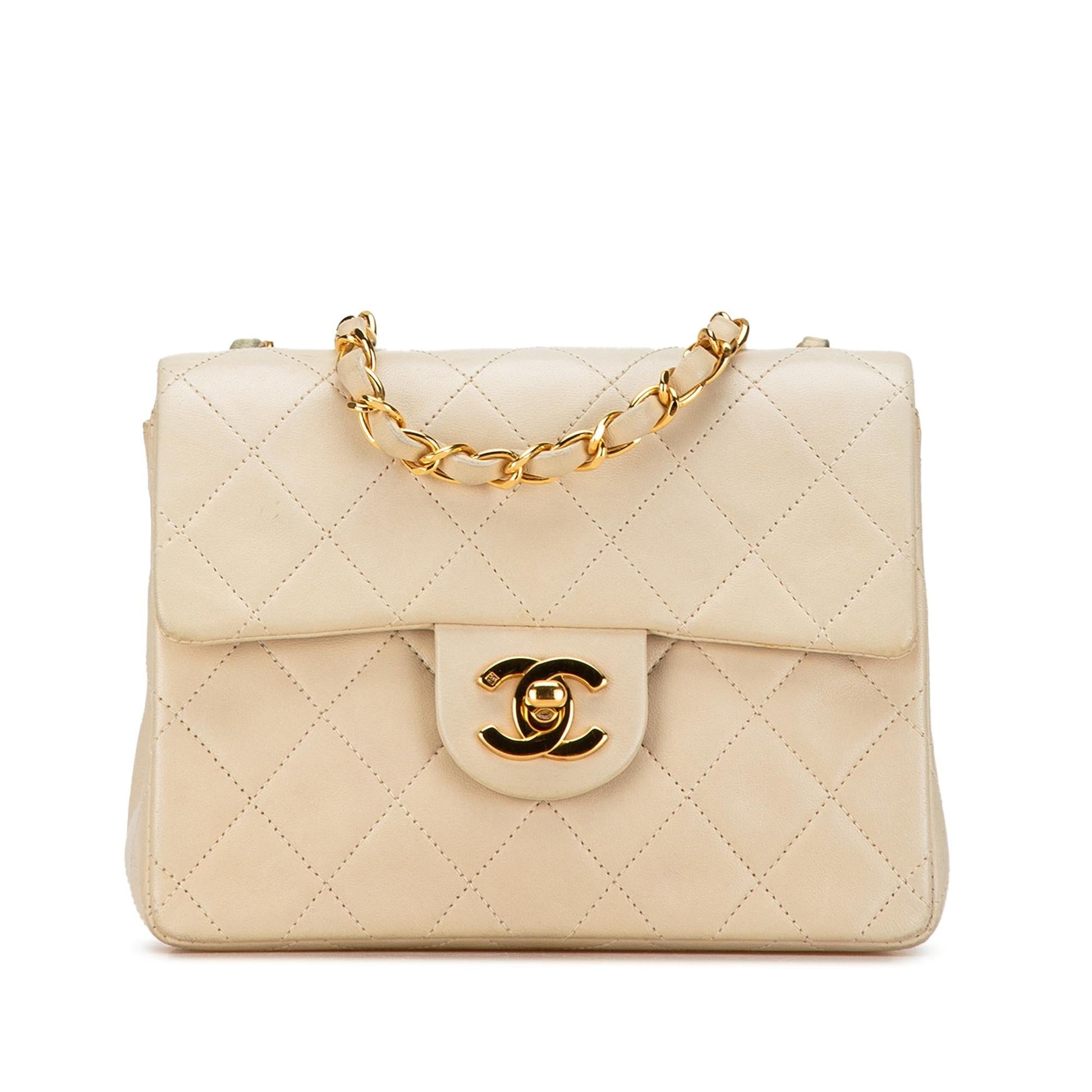 Chanel Square Classic Lambskin Single Flap SHG-bqoEbP Mini Bag