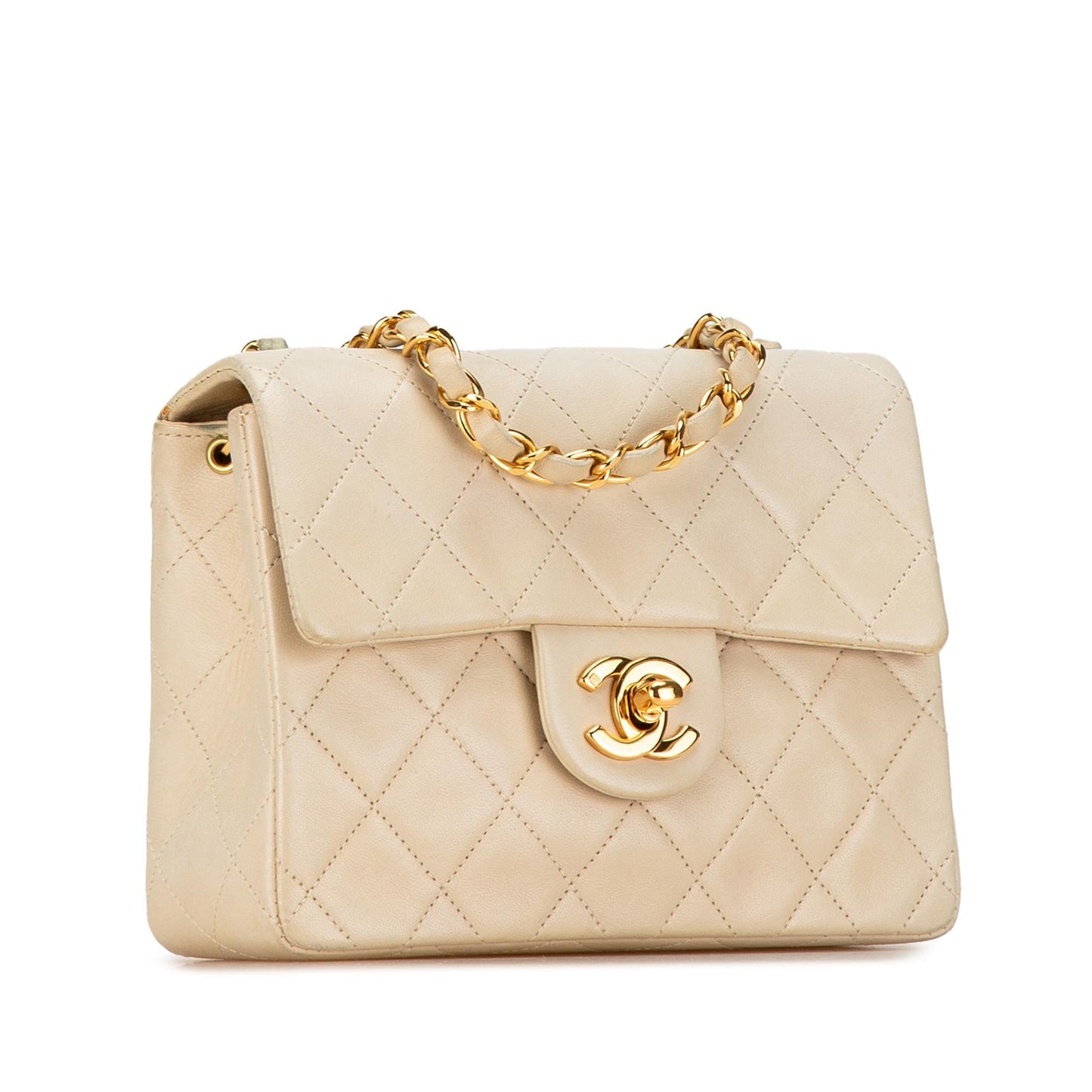 Chanel Square Classic Lambskin Single Flap SHG-bqoEbP Mini Bag