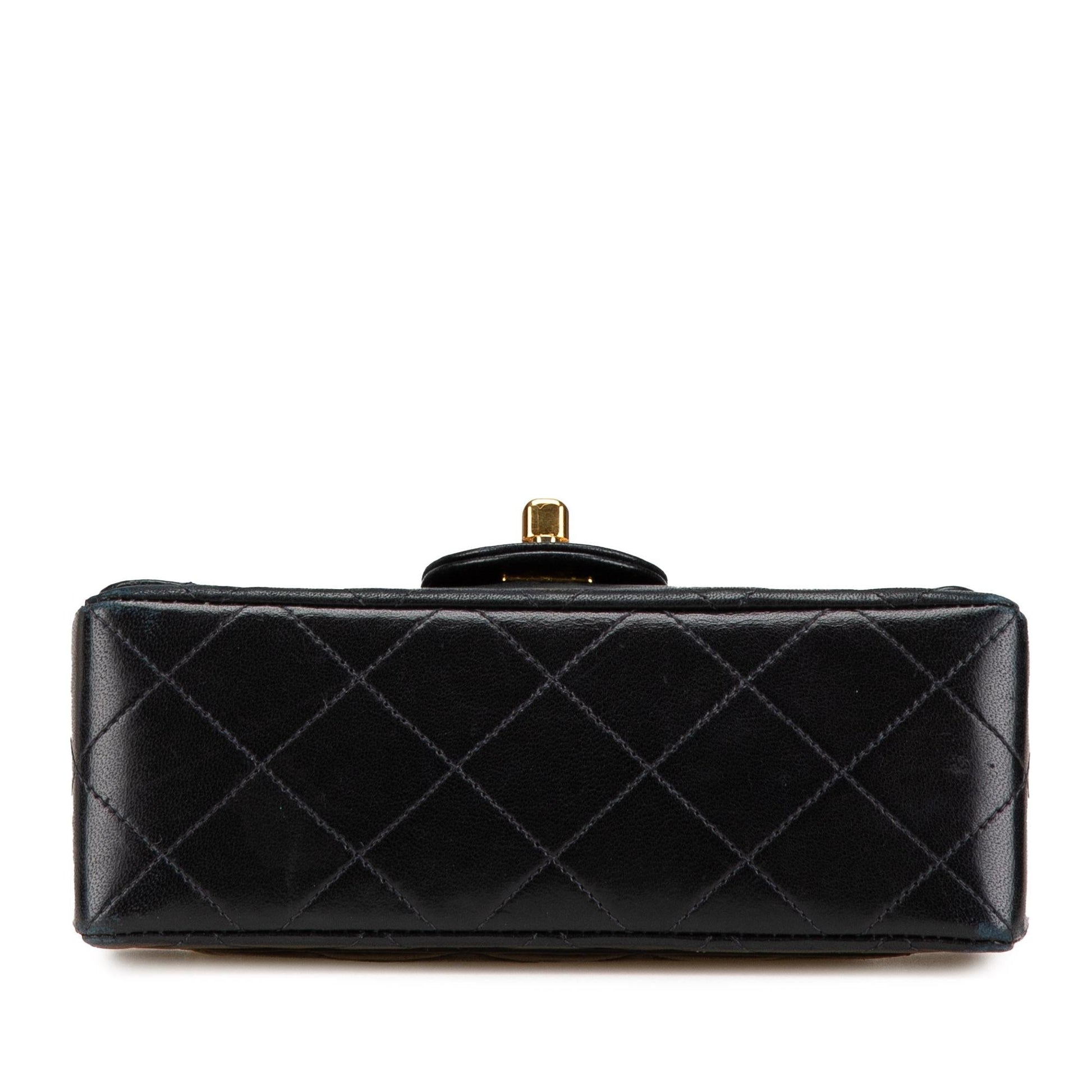 Chanel Mini Square Classic Lambskin Single Flap Handbag
