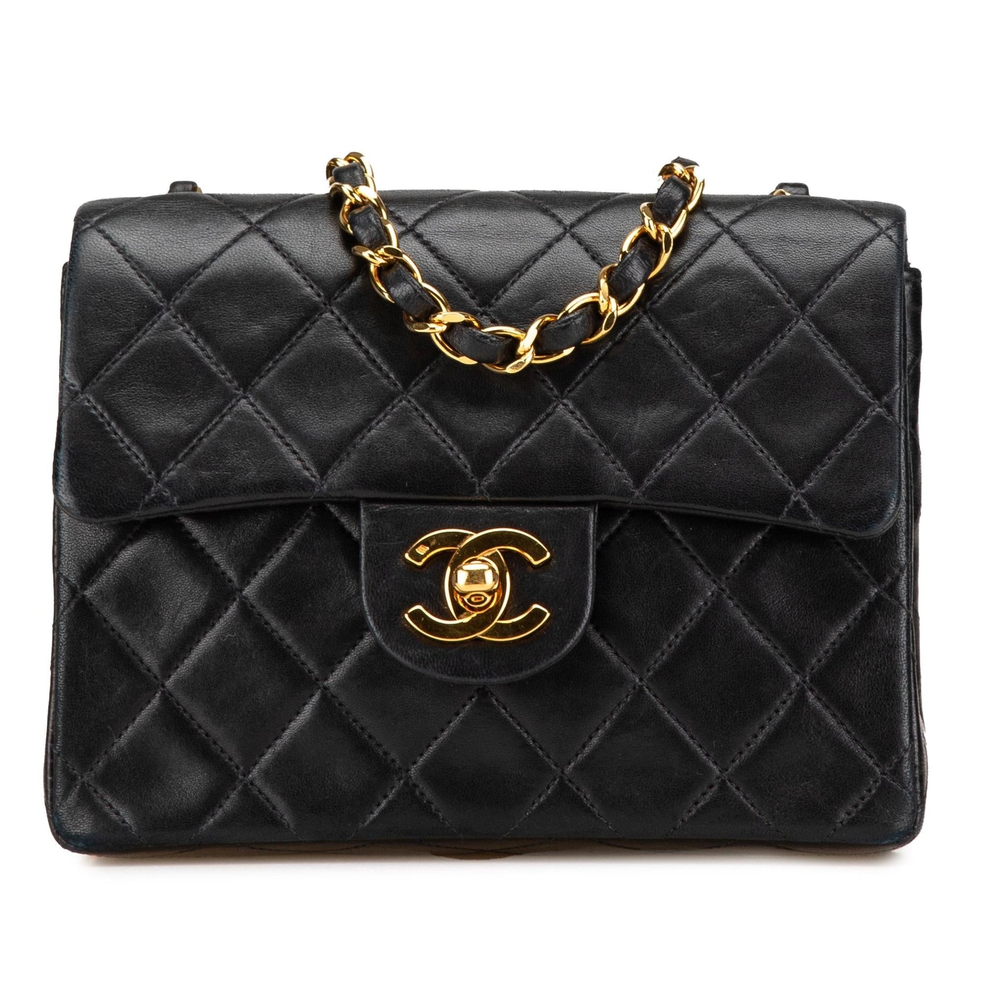 Chanel Square Classic Lambskin Single Flap Mini Bag Shg Bcanme
