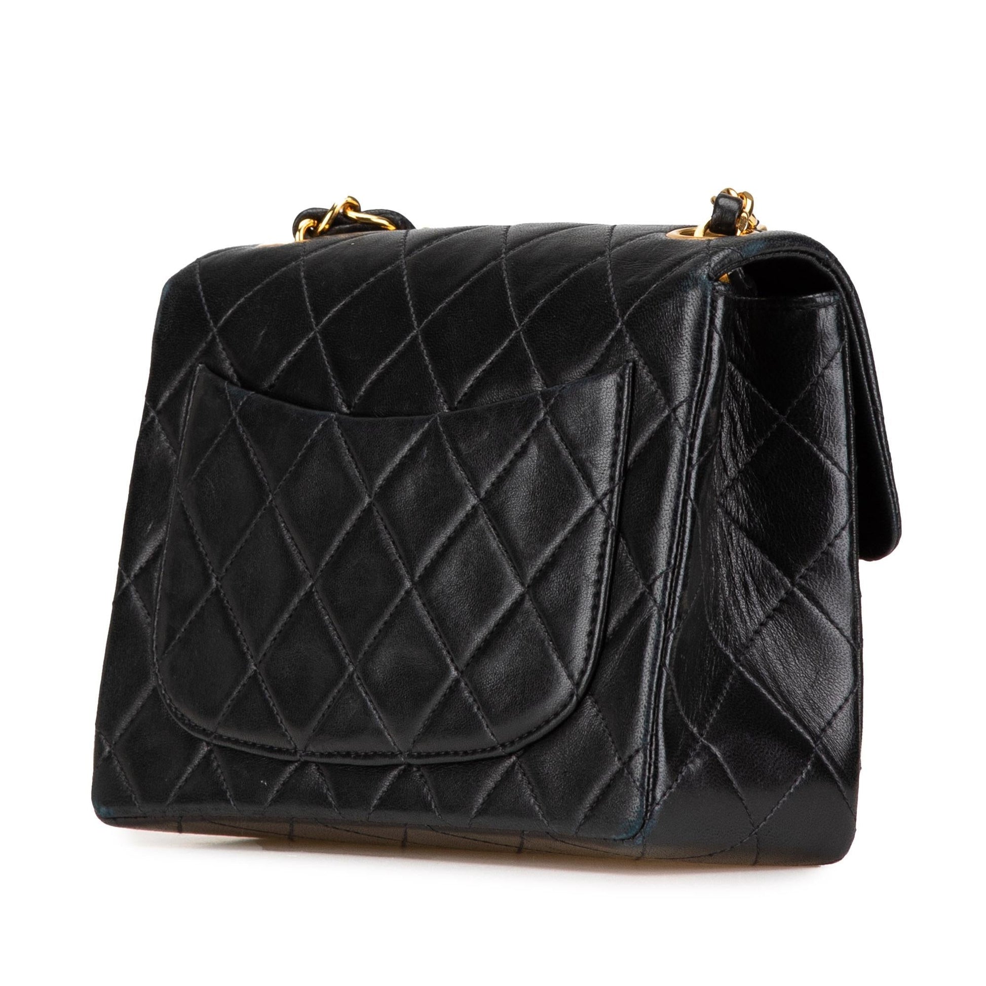 Chanel Mini Square Classic Lambskin Single Flap Handbag