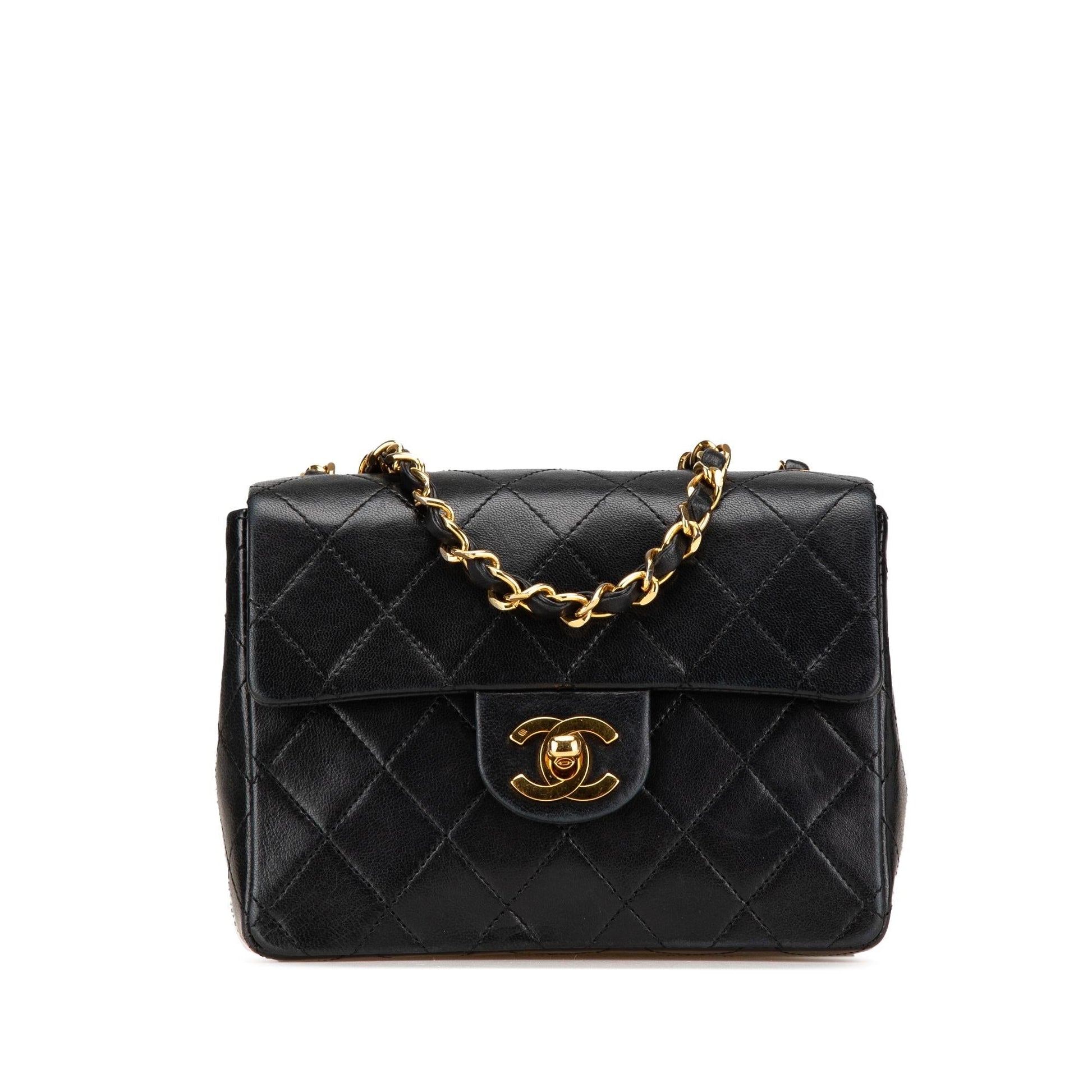 Chanel Square Classic Lambskin Single Flap Mini Bag Single Flap