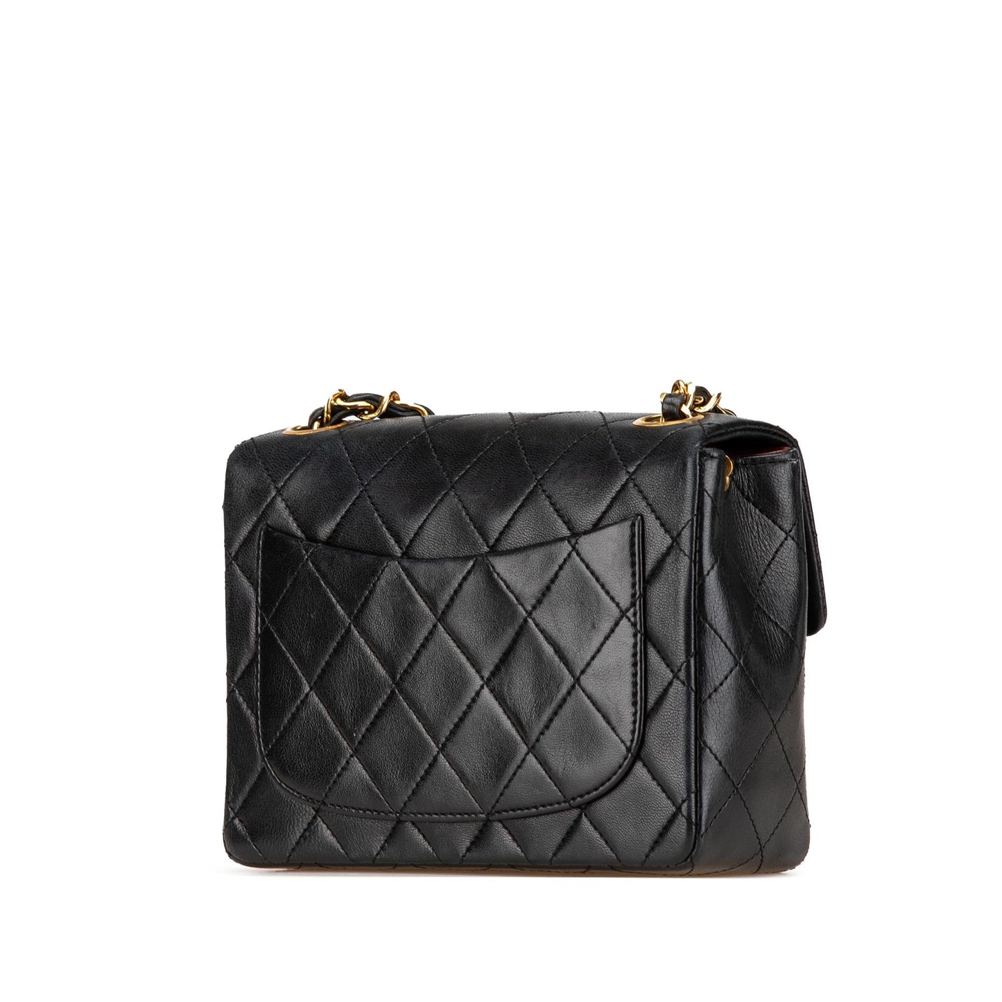 Chanel Mini Square Classic Lambskin Single Flap Handbag