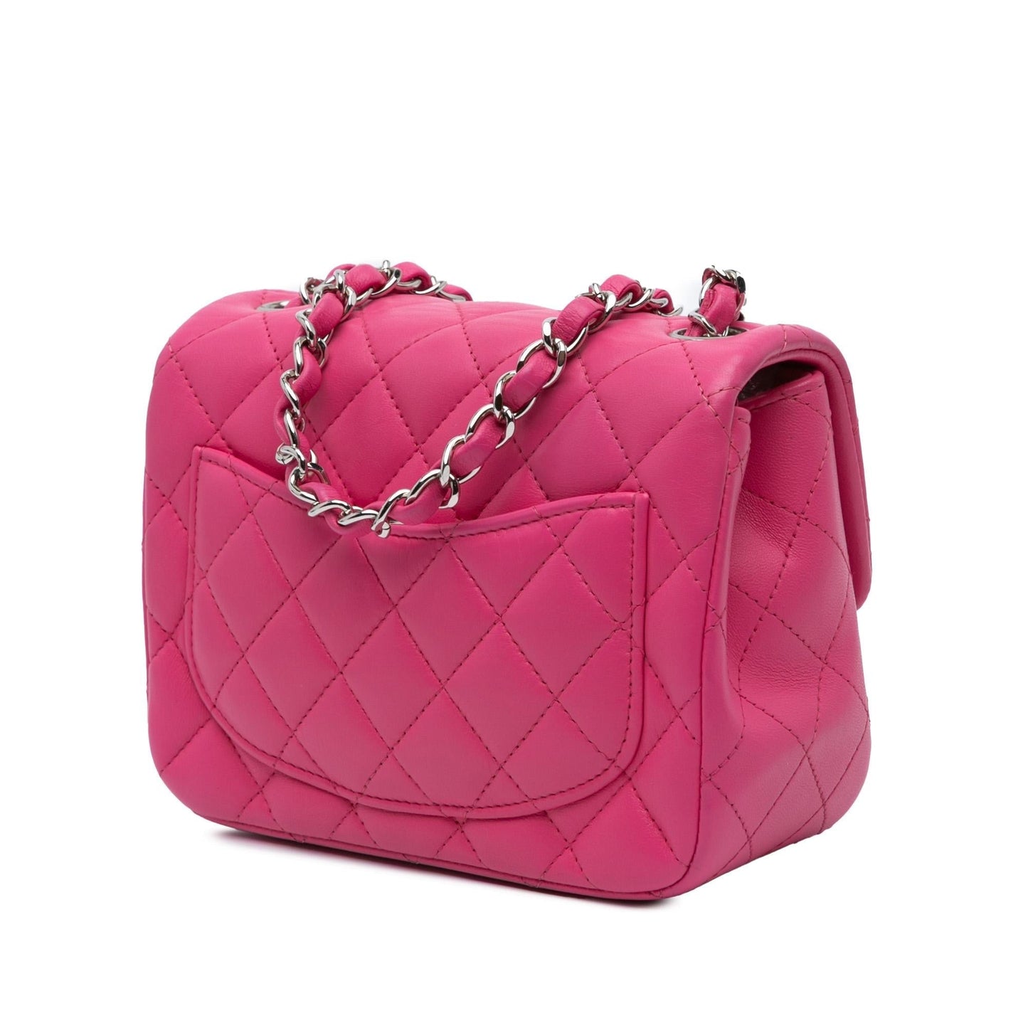 Chanel Mini Square Classic Lambskin Single Flap Handbag