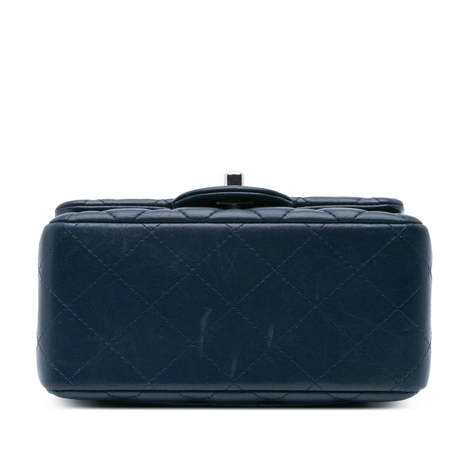 Chanel Mini Square Classic Lambskin Single Flap Handbag