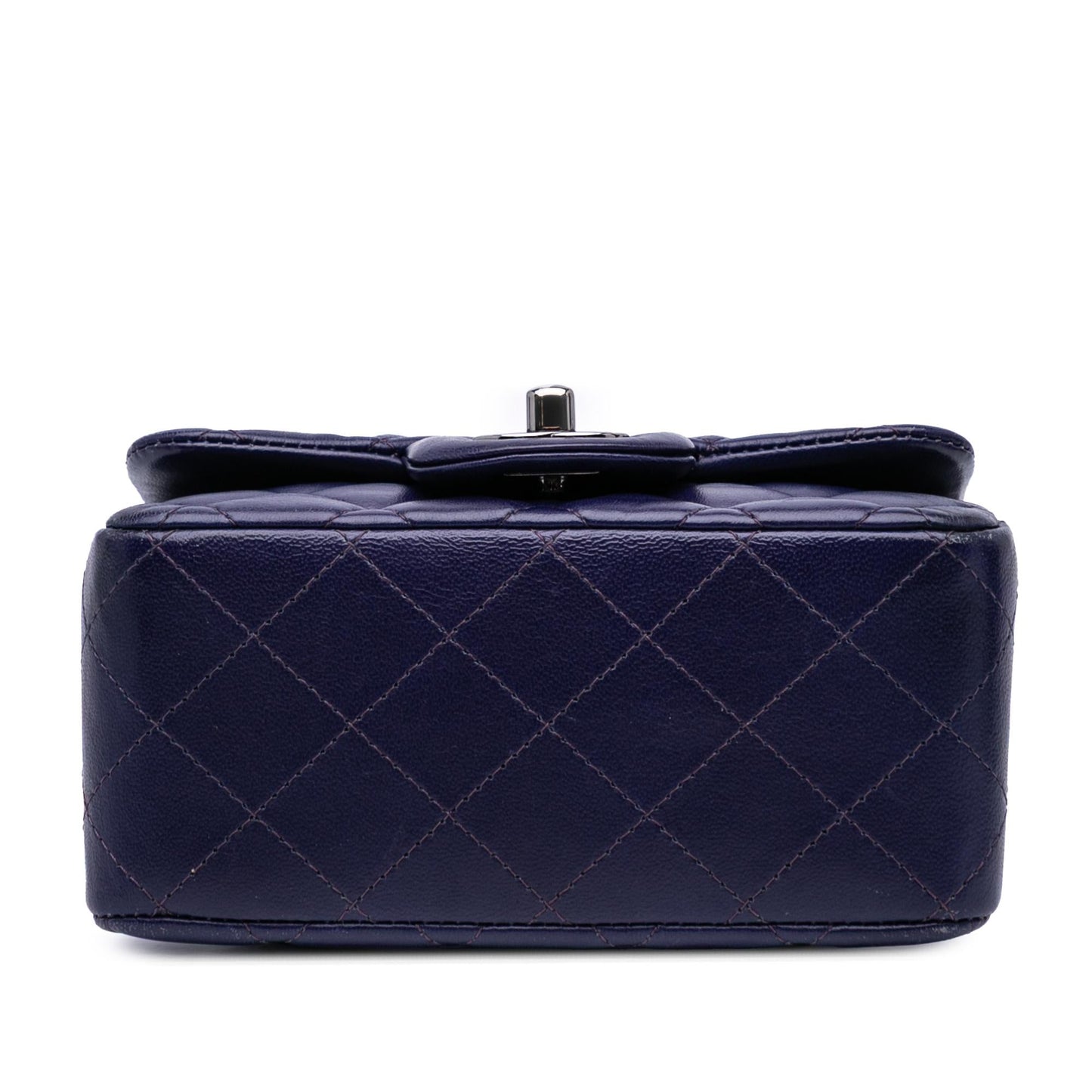 Chanel Square Classic Lambskin Single Flap Mini Bag Flap 5