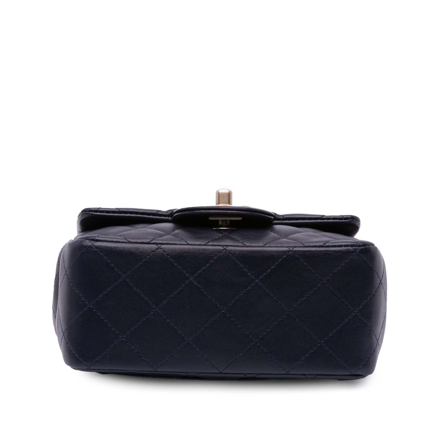 Chanel Square Classic Lambskin Single Flap Mini Bag Flap 7