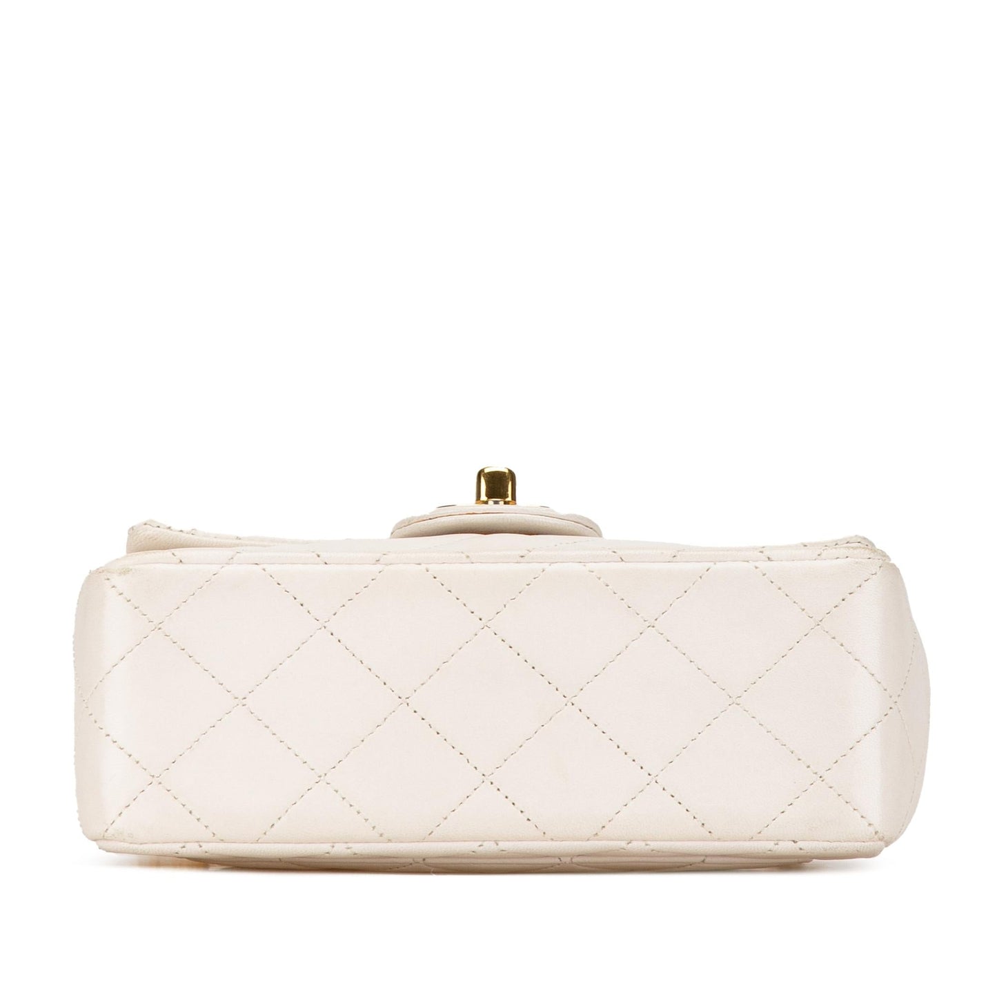 Chanel Square Classic Lambskin Single Flap Mini Bag Flap 6