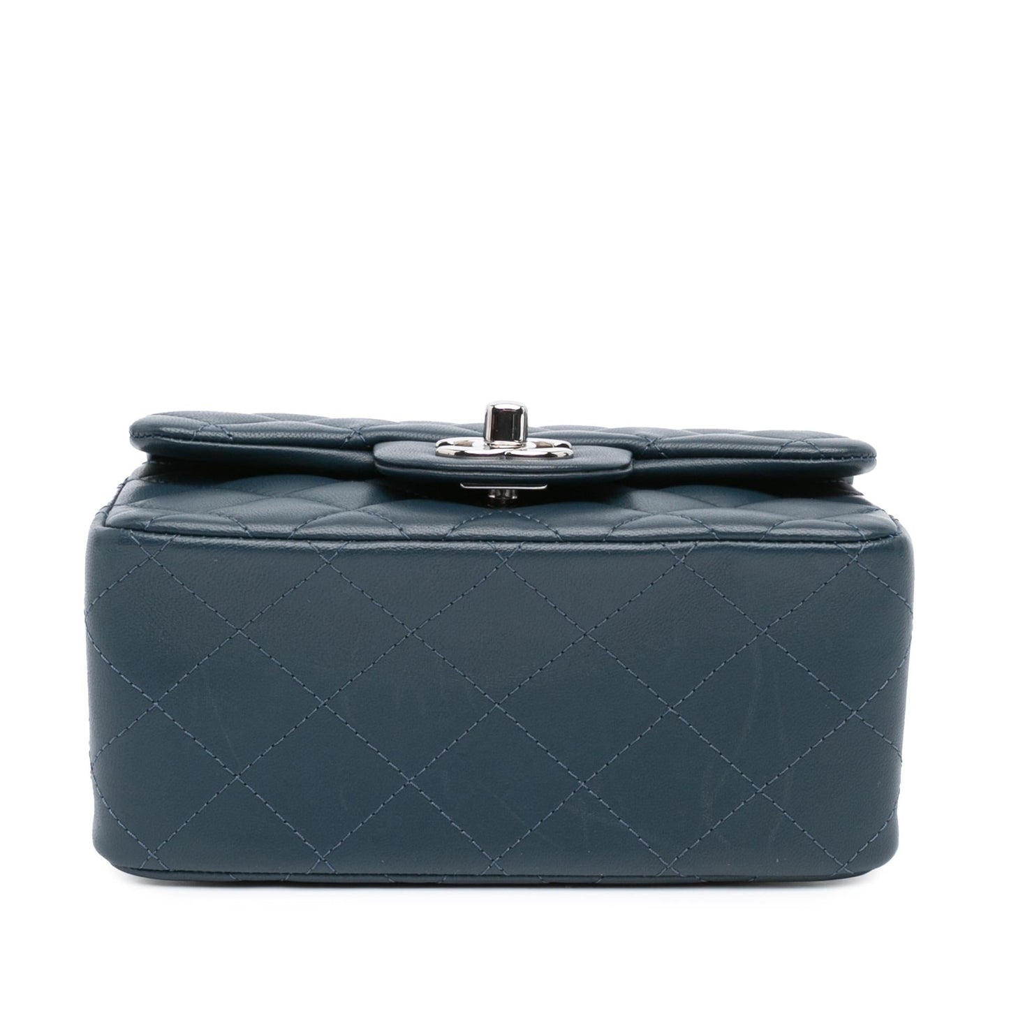 Chanel Square Classic Lambskin Single Flap Mini Bag Flap 11