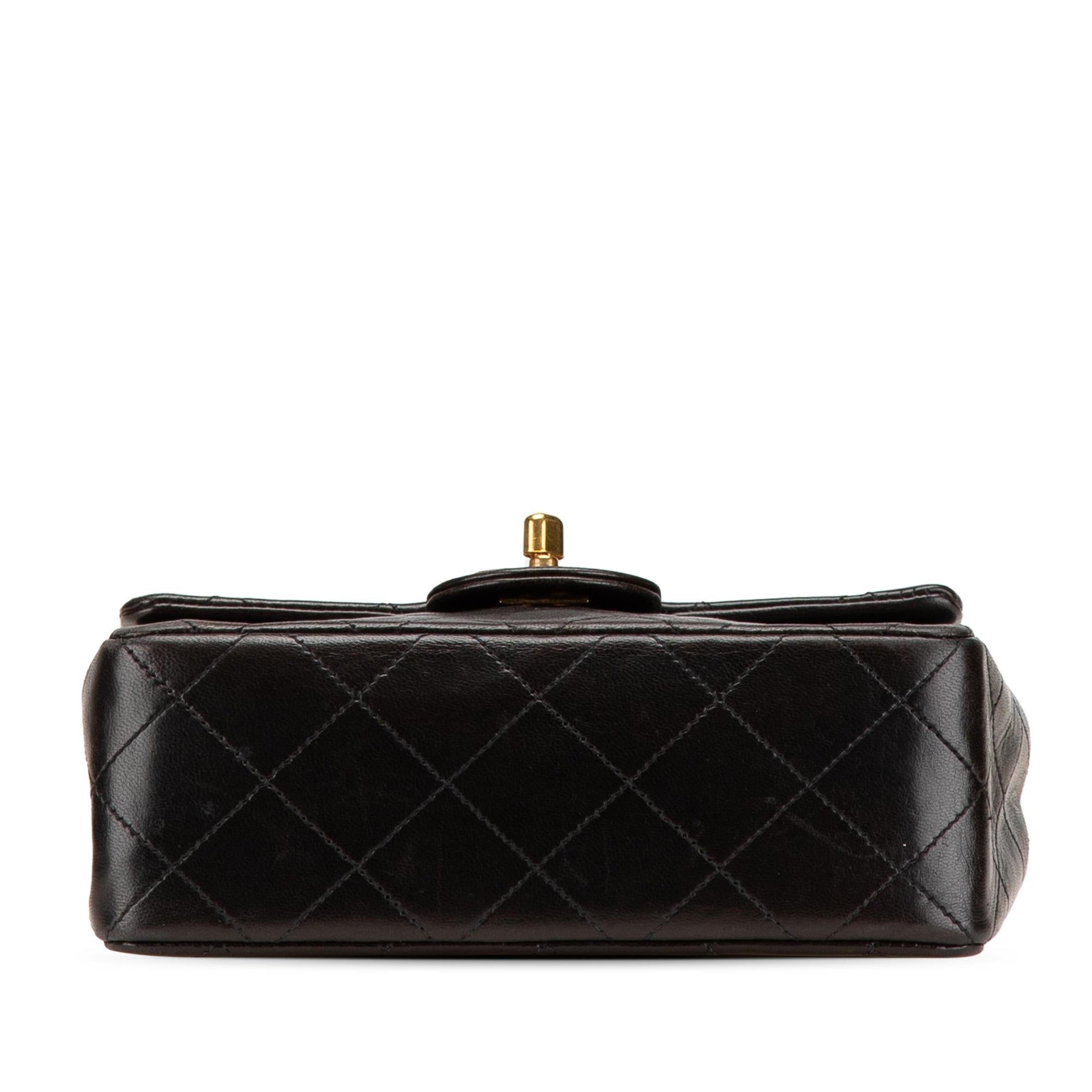 Chanel Square Classic Lambskin Single Flap Mini Bag Flap 15