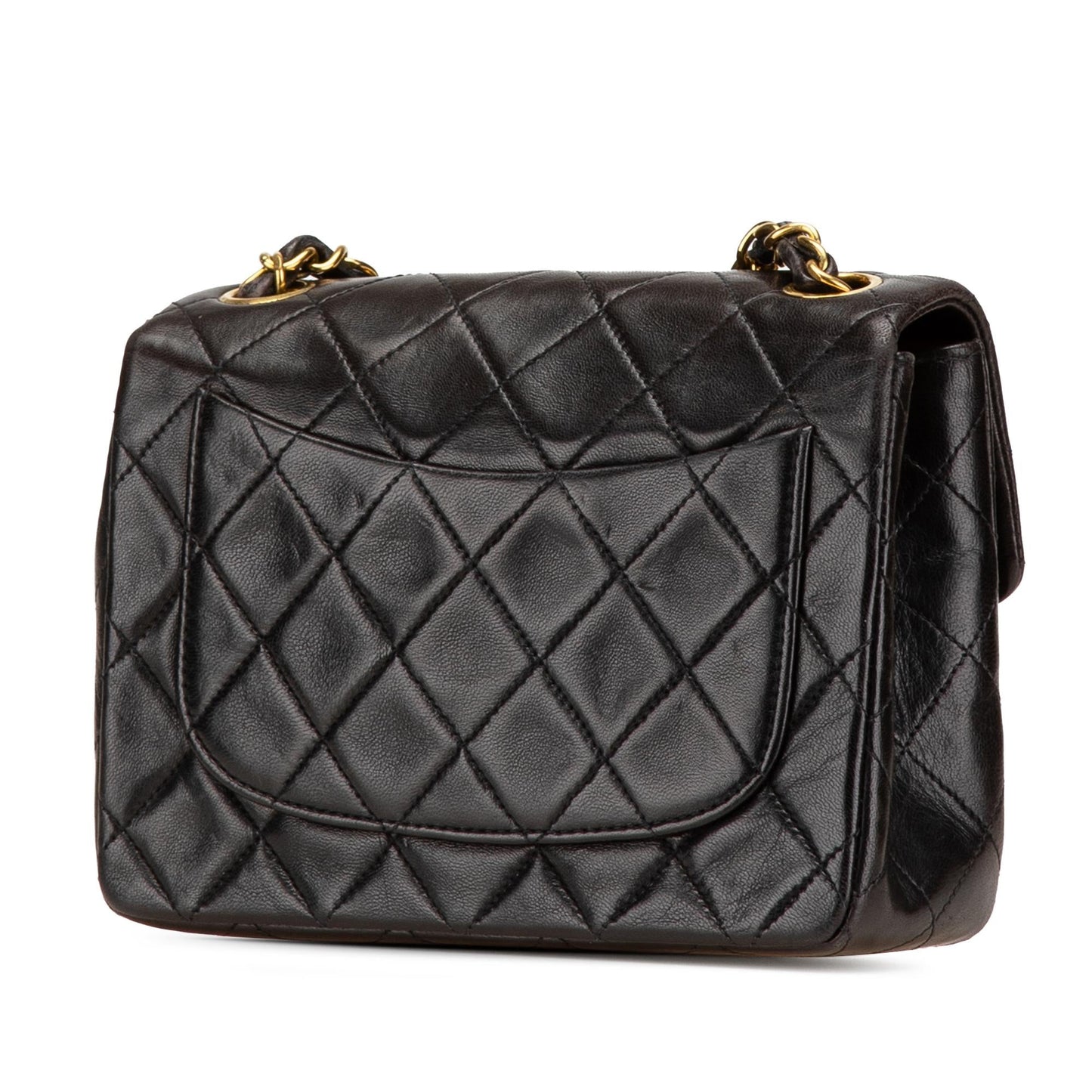 Chanel Square Classic Lambskin Single Flap Mini Bag Flap 15