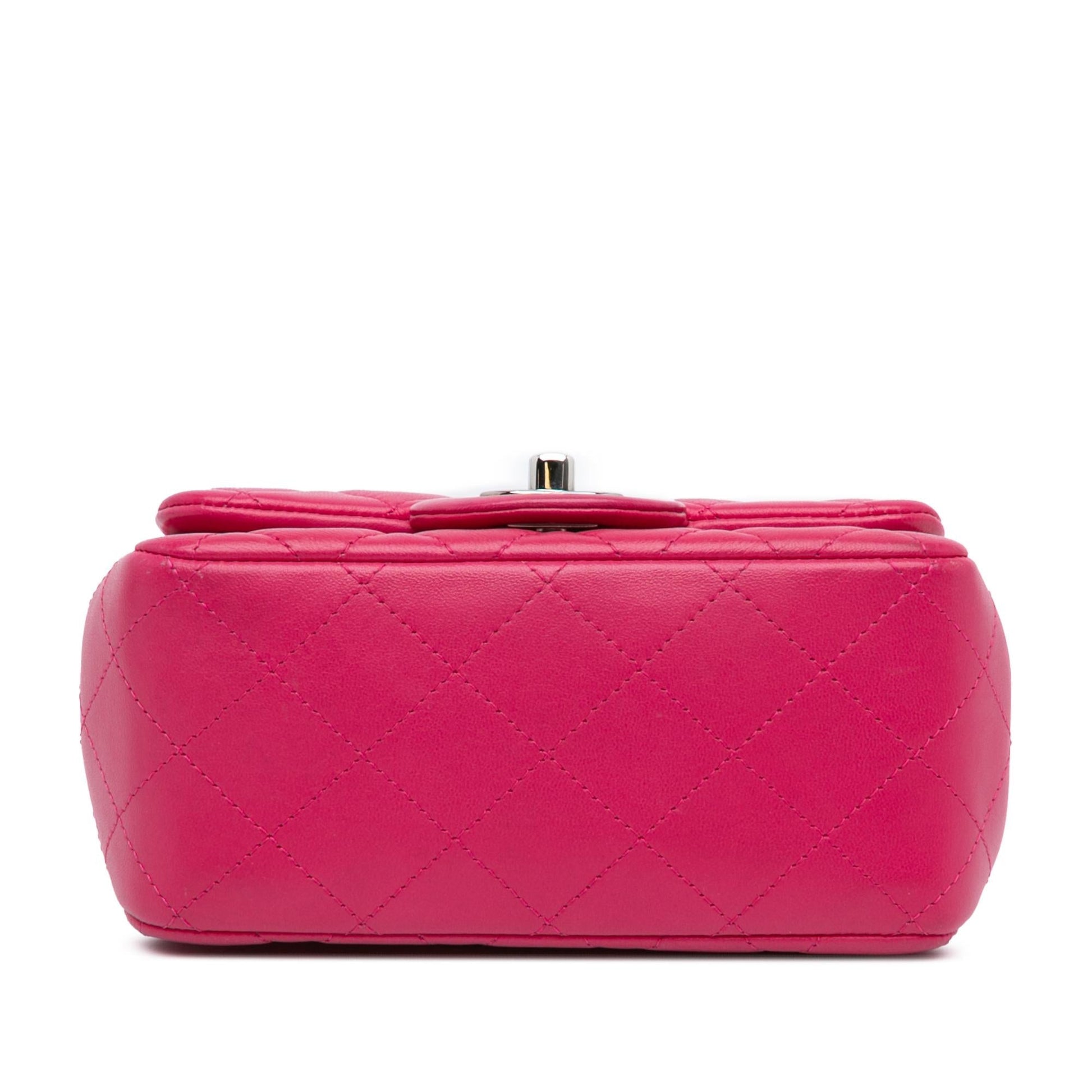 Chanel Square Classic Lambskin Single Flap Mini Bag Flap 18