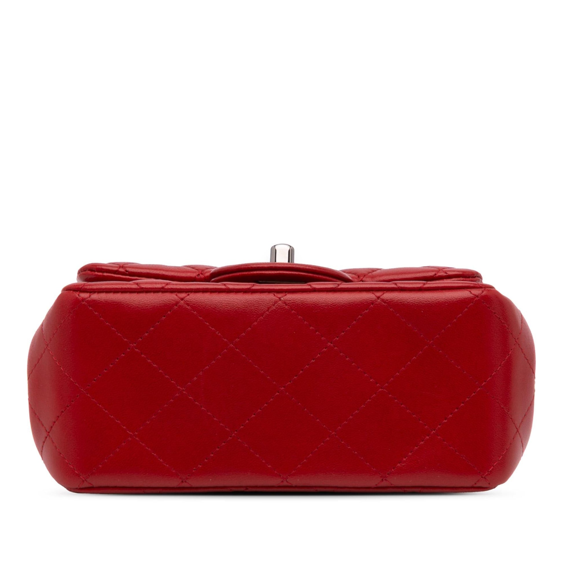Chanel Square Classic Lambskin Single Flap Mini Bag Flap 20