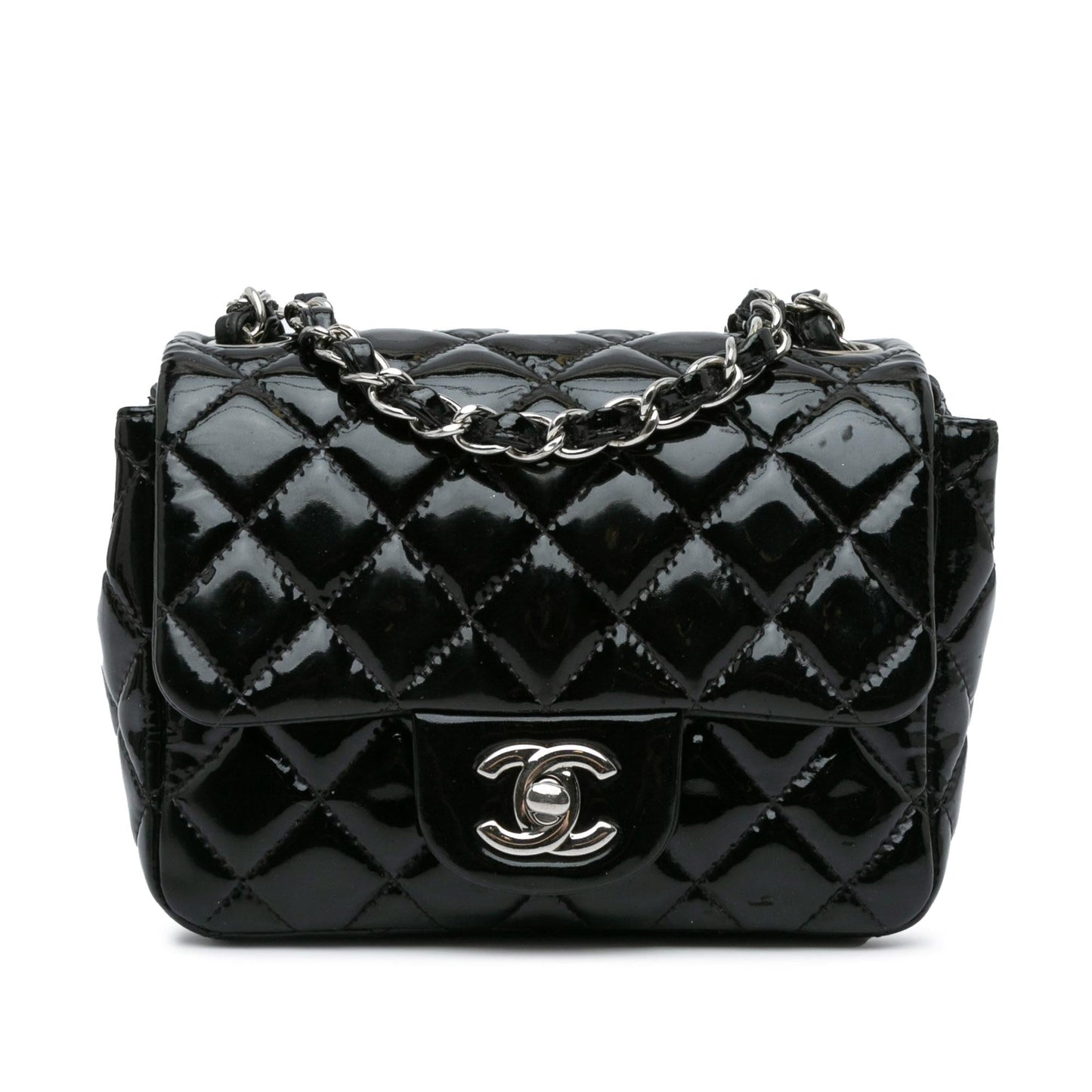 Chanel Square Classic Patent Single Flap SHG-vfasYd Mini Bag