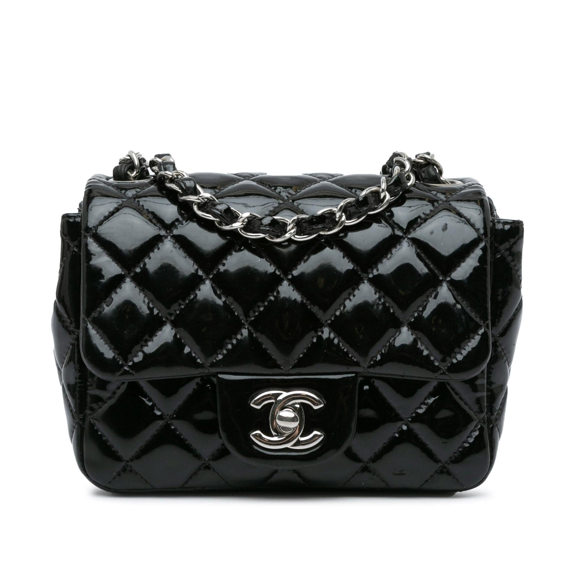 Chanel Square Classic Patent Single Flap SHG-vfasYd Mini Bag
