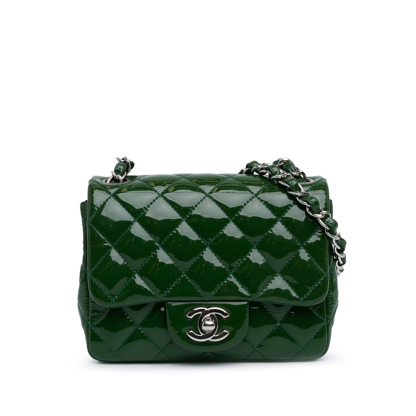 Chanel Square Classic Patent Single Flap SHG-kyvpJB Mini Bag