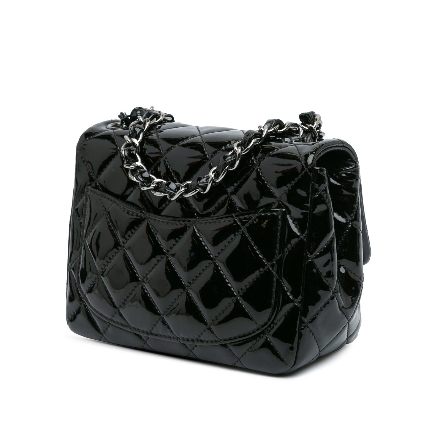 Chanel Square Classic Patent Single Flap SHG-MhyuAt Mini Bag