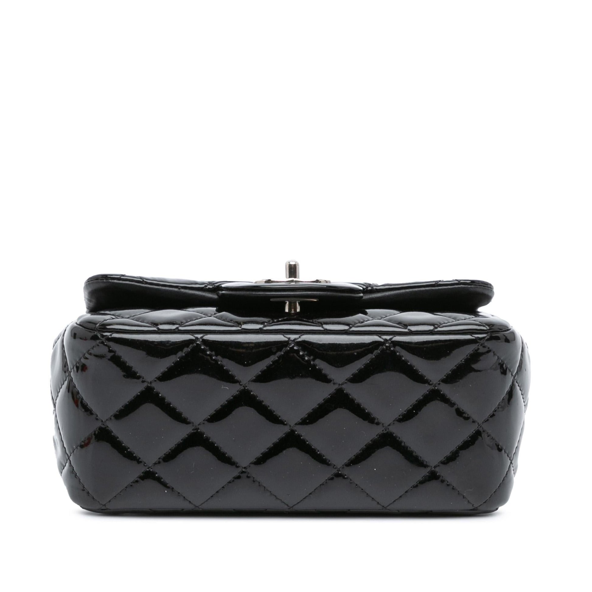 Chanel Square Classic Patent Single Flap Mini Bag