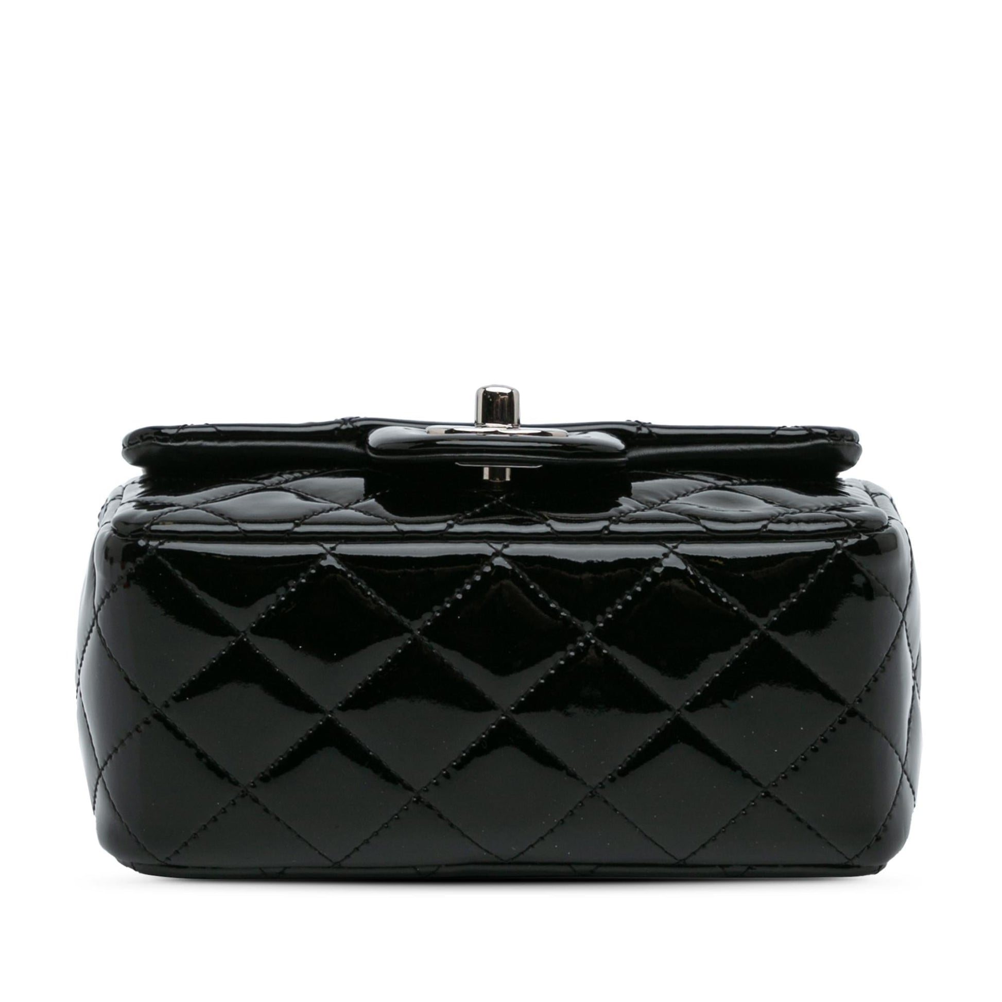 Chanel Square Classic Patent Single Flap Mini Bag Shg Skfkks
