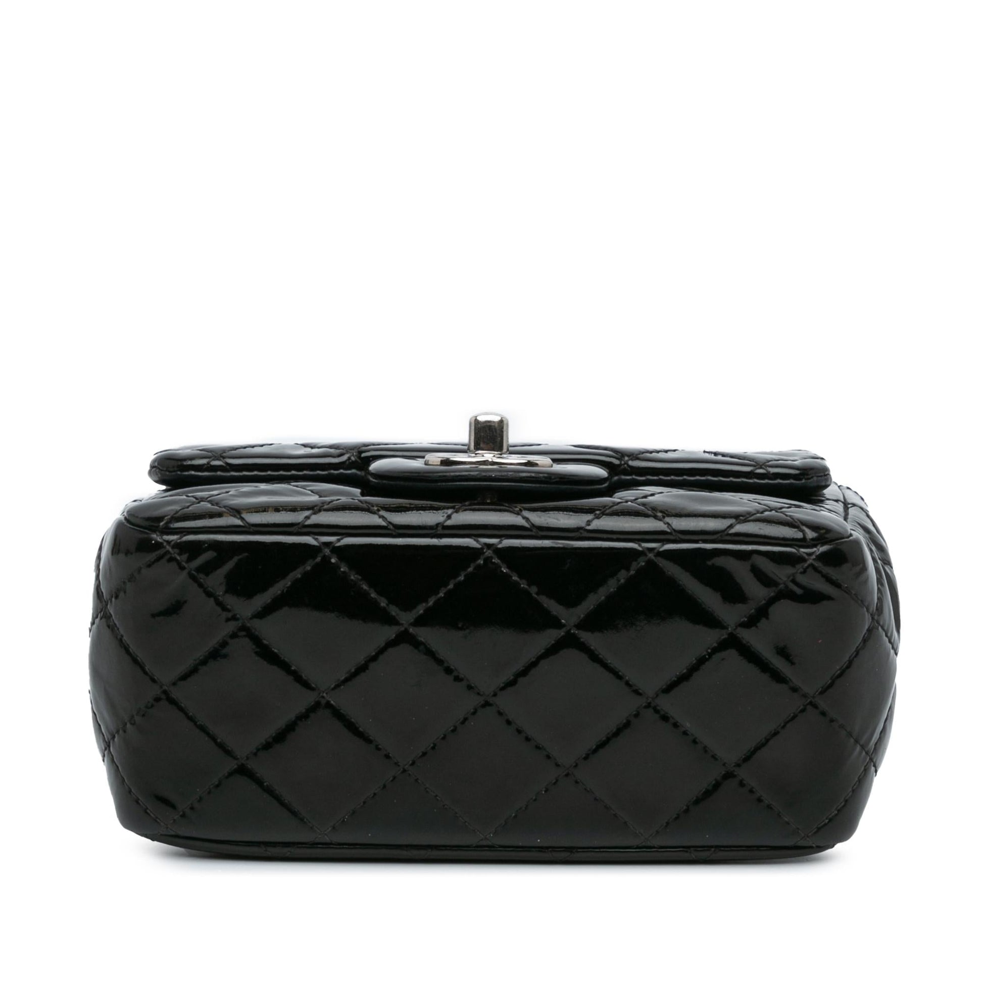 Chanel Square Classic Patent Single Flap Mini Bag Shg Onmio7