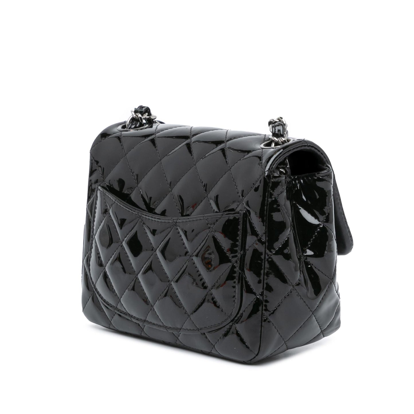 Chanel Square Classic Patent Single Flap Mini Bag Shg Lyyizy