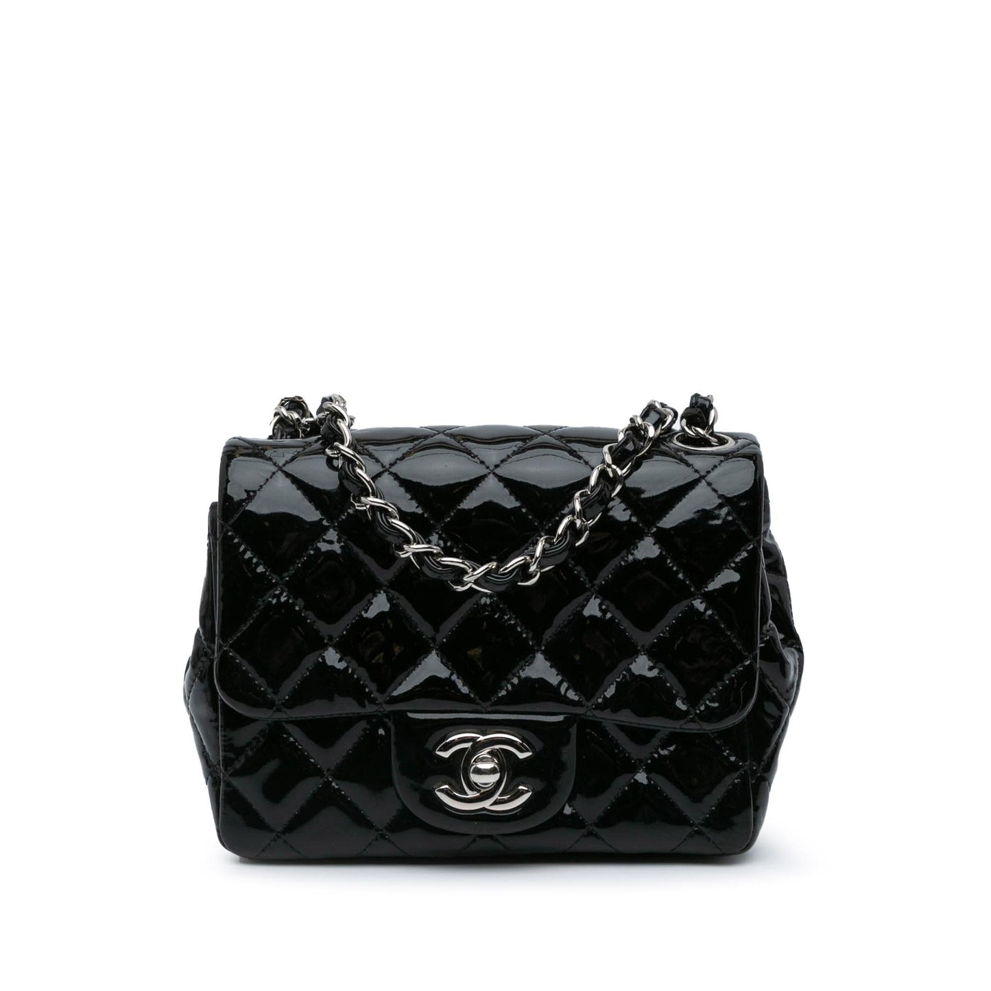 Chanel Square Classic Patent Single Flap Mini Bag Single Flap
