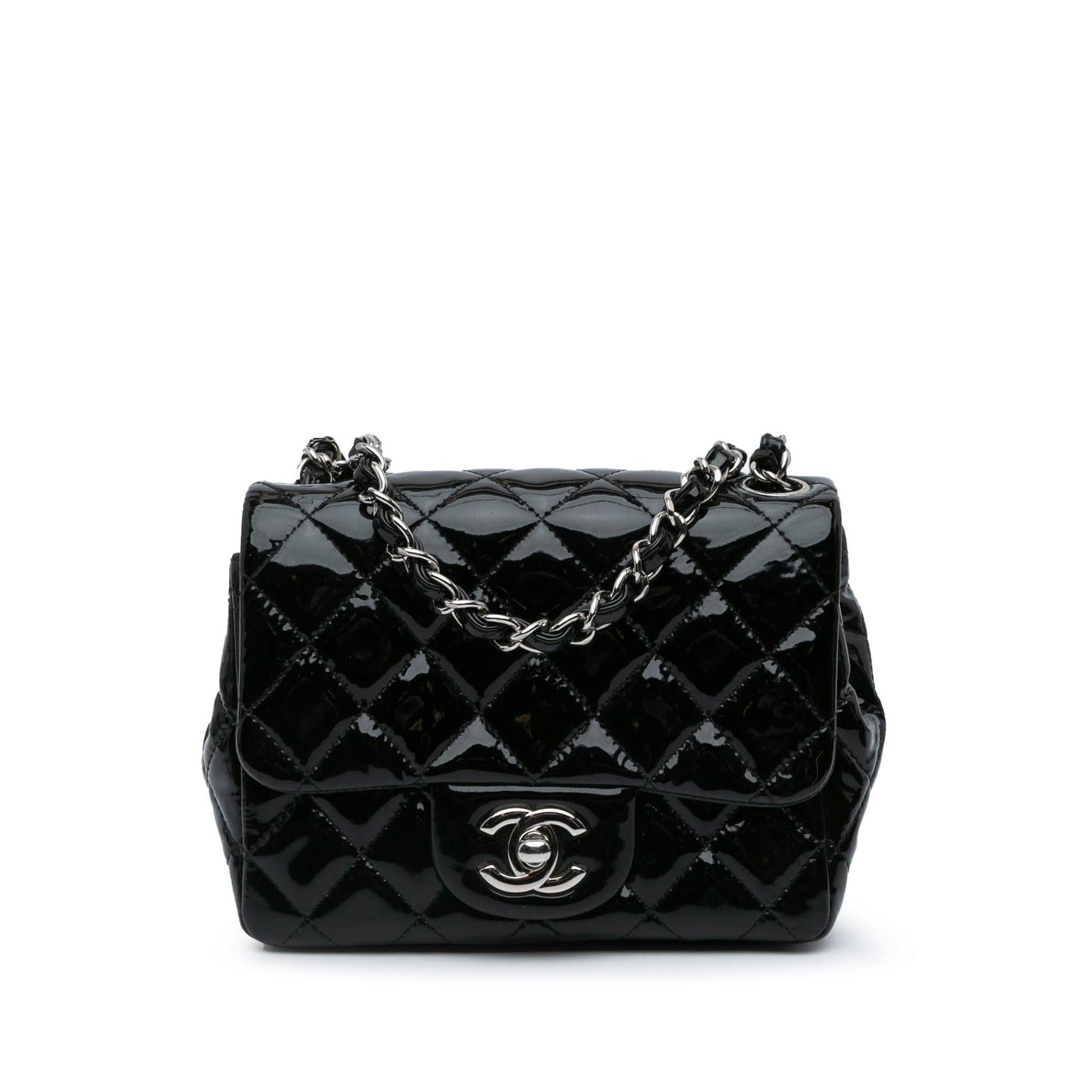 Chanel Square Classic Patent Single Flap Mini Bag Single Flap