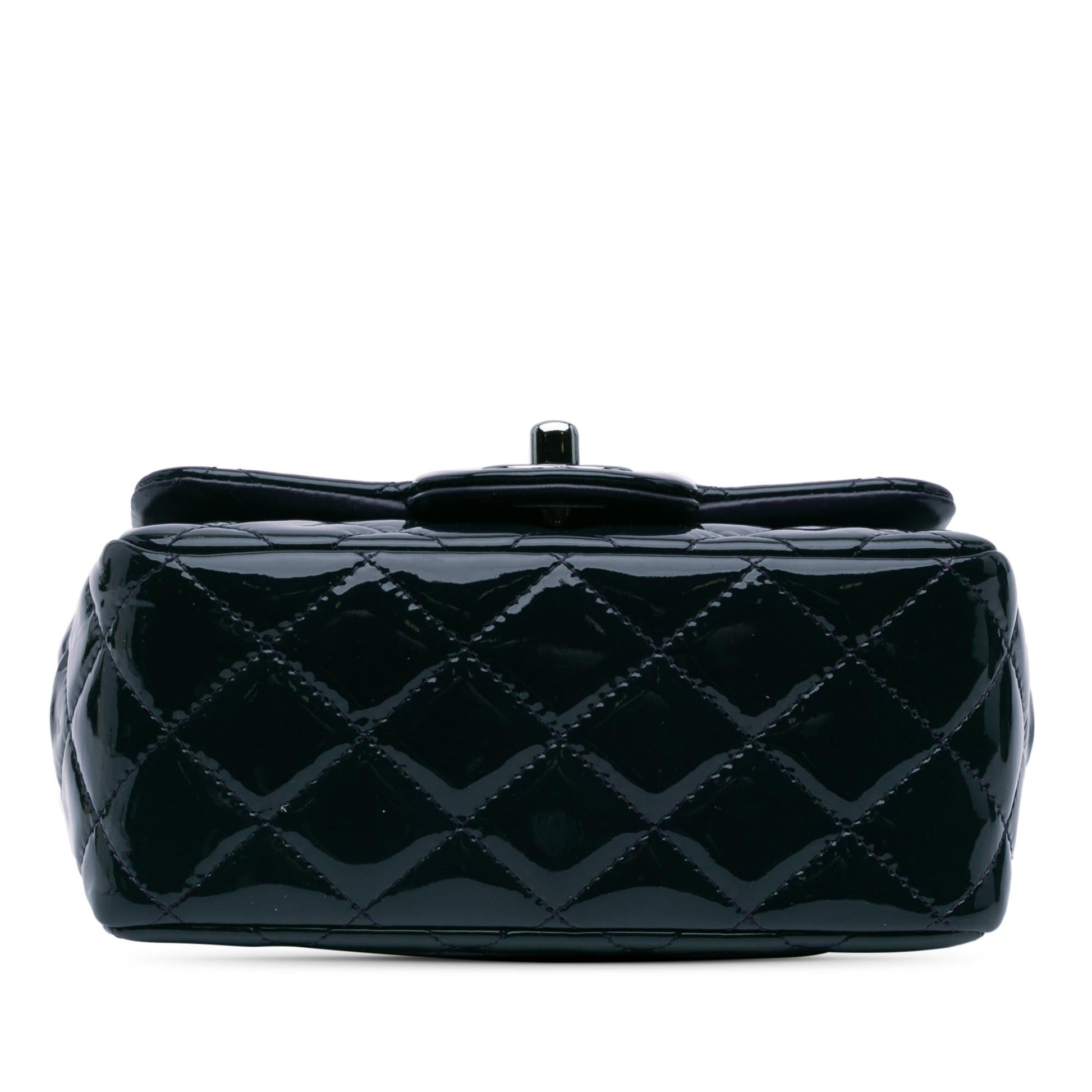 Chanel Square Classic Patent Single Flap Mini Bag Flap 1