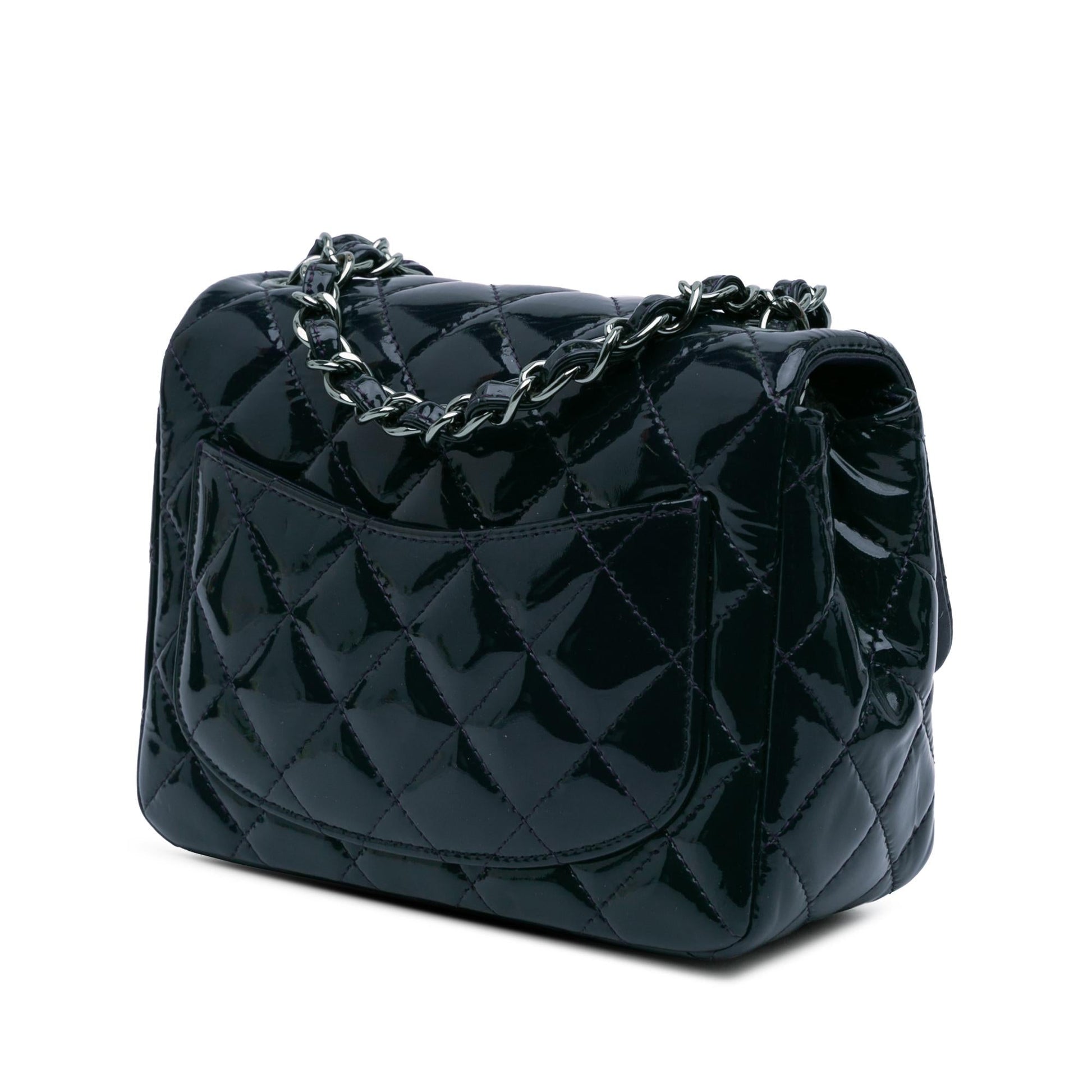 Chanel Square Classic Patent Single Flap Mini Bag Flap 1