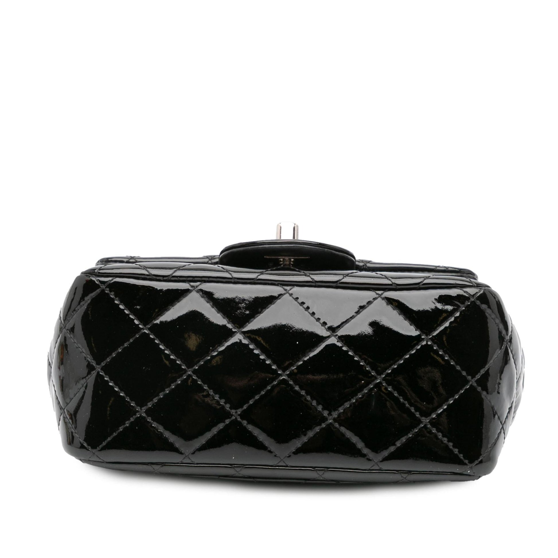 Chanel Square Classic Patent Single Flap Mini Bag Flap 2
