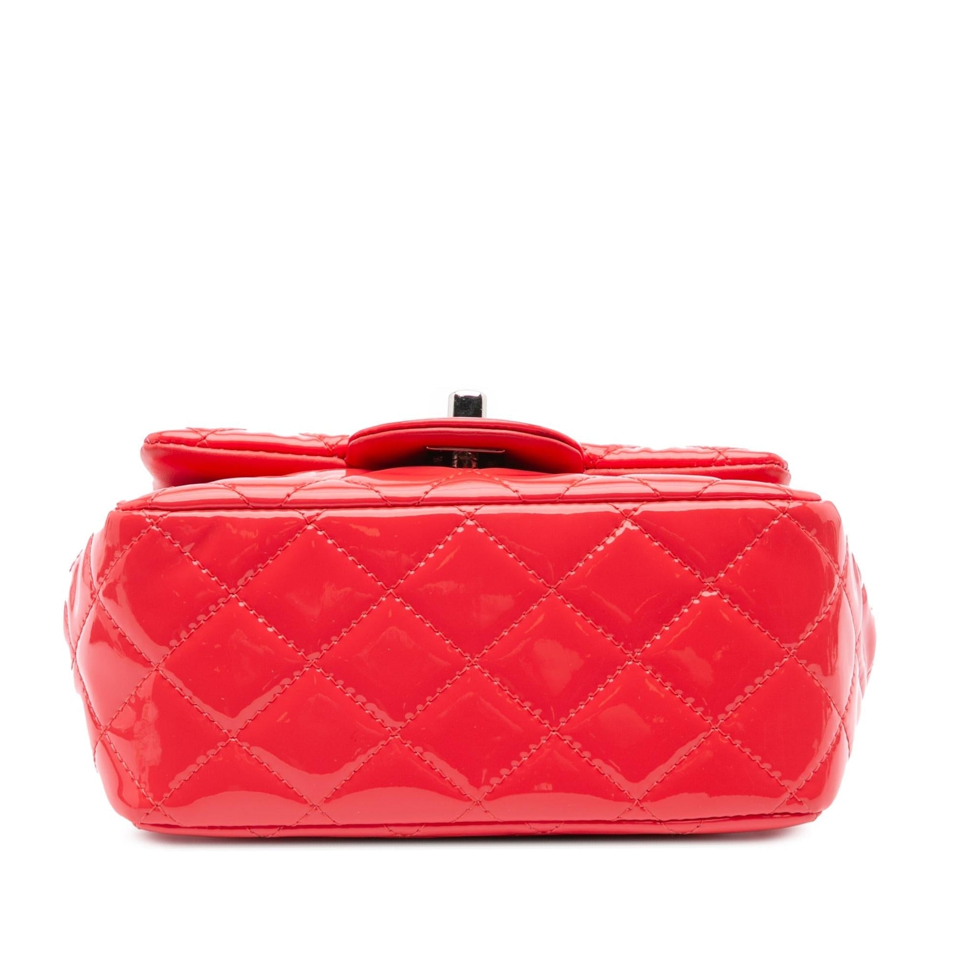 Chanel Mini Square Classic Patent Single Flap Handbag