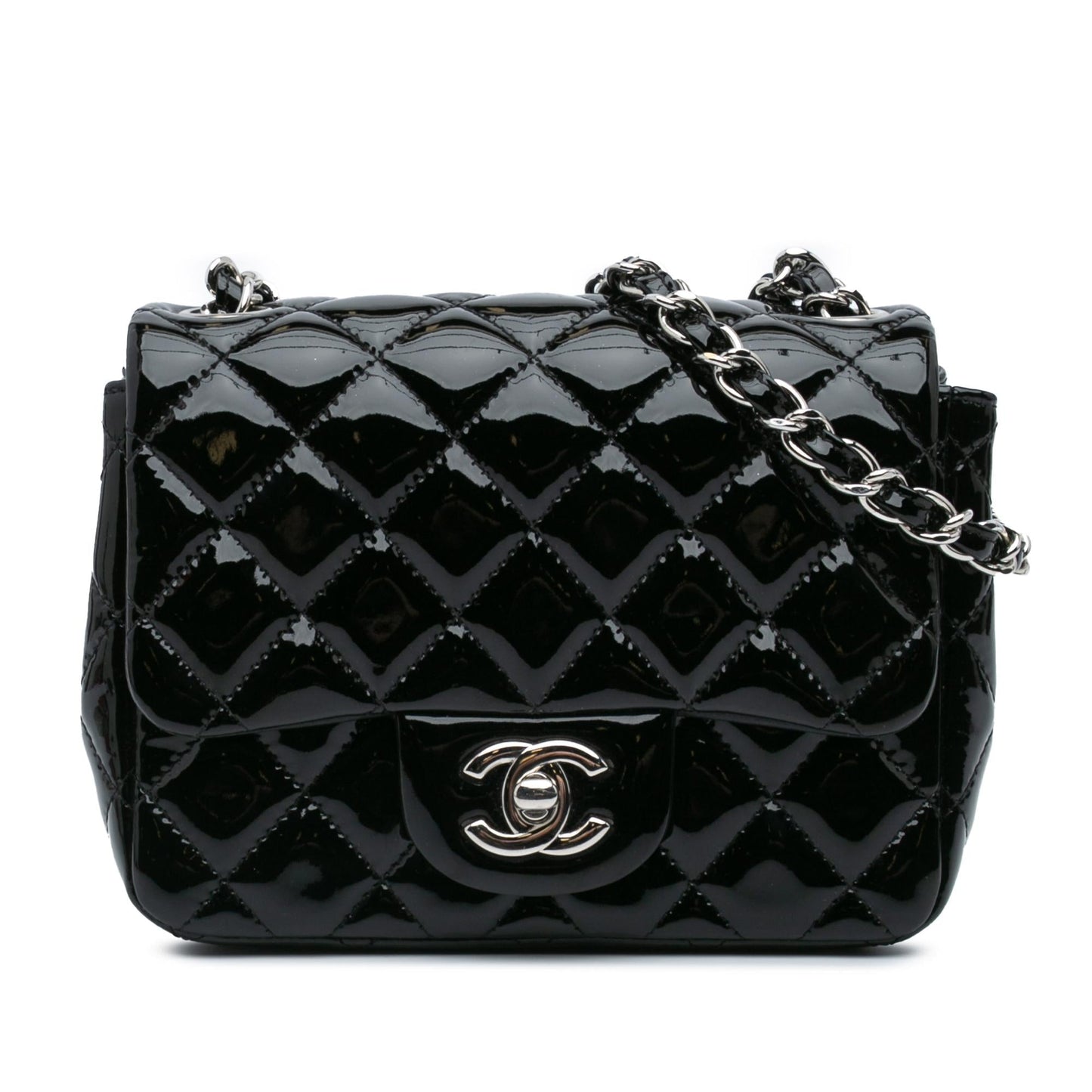 Chanel Square Classic Patent Single Flap Mini Bag Flap 4