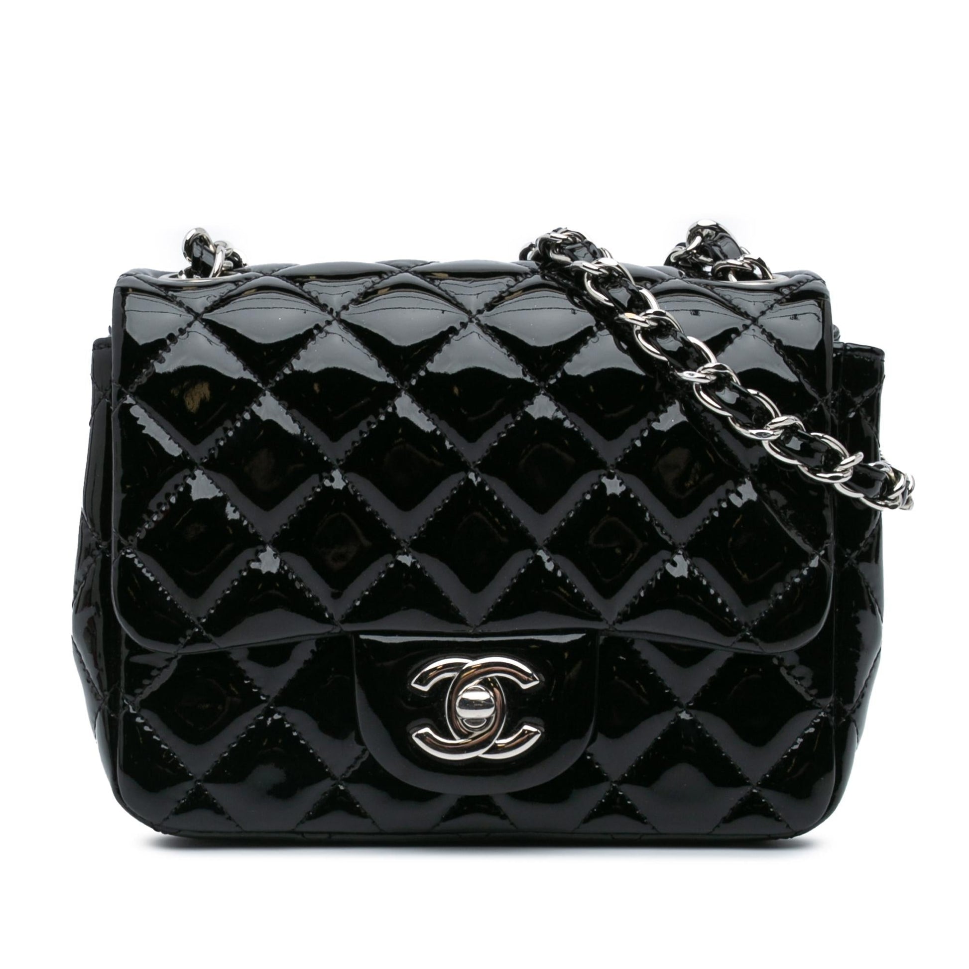 Chanel Square Classic Patent Single Flap Mini Bag Flap 4