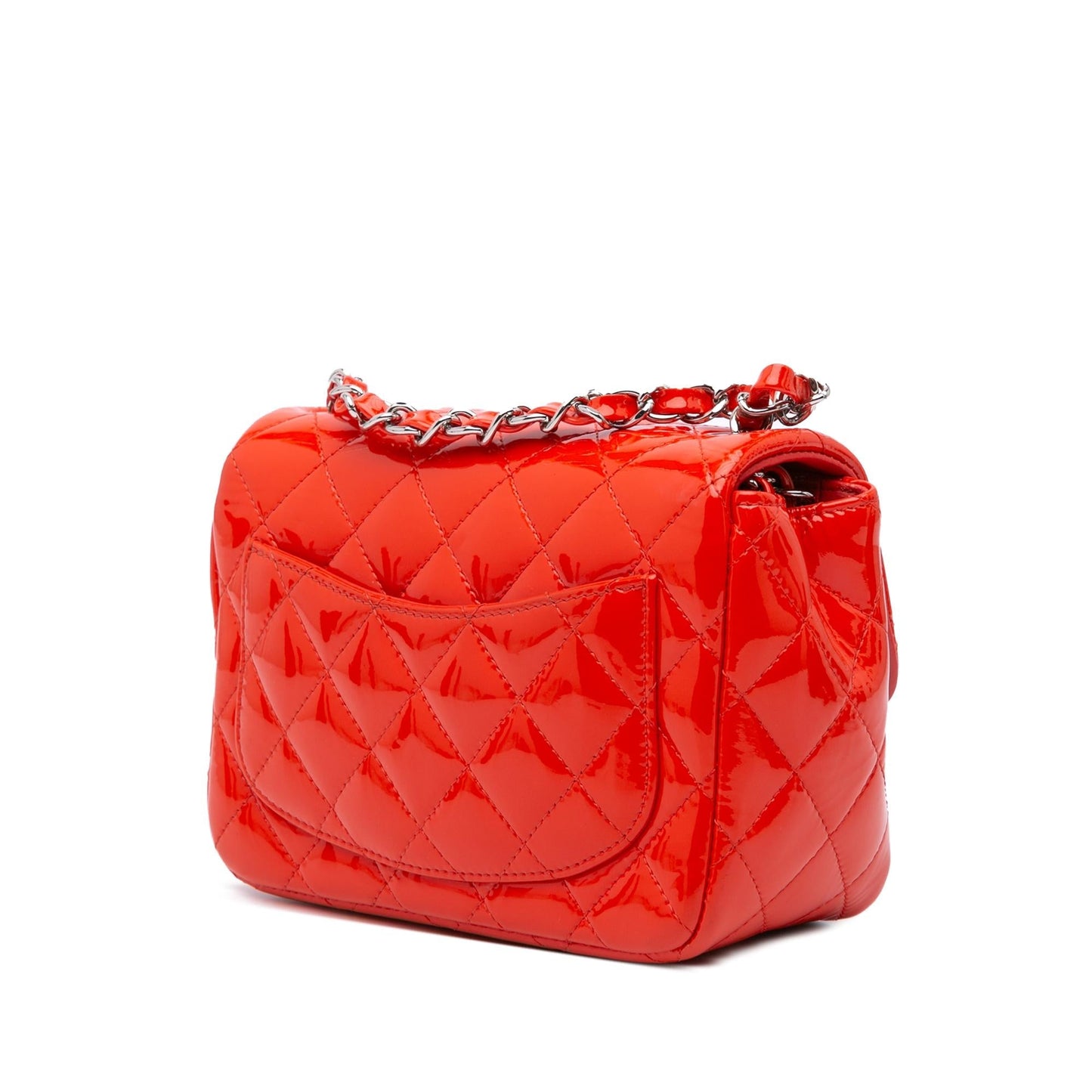 Chanel Square Classic Patent Single Flap Mini Bag Flap 6
