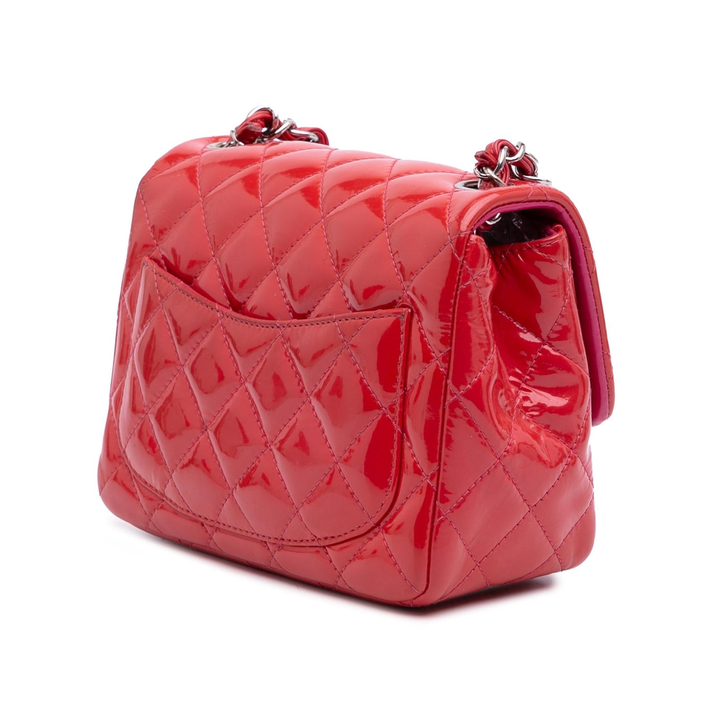 Chanel Square Classic Patent Single Flap Mini Bag Flap 7