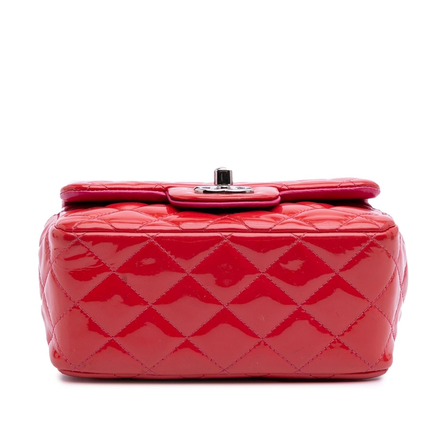Chanel Square Classic Patent Single Flap Mini Bag Flap 9