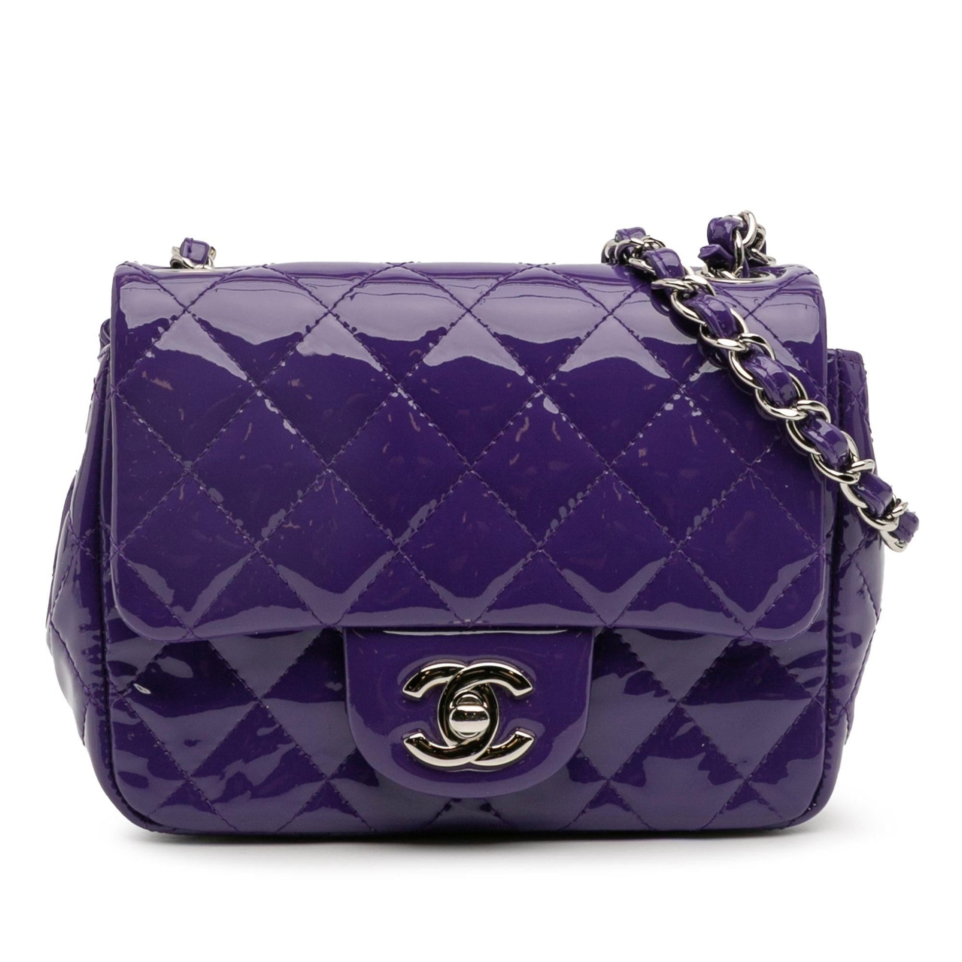 Chanel Square Classic Patent Single Flap Mini Bag Flap 10