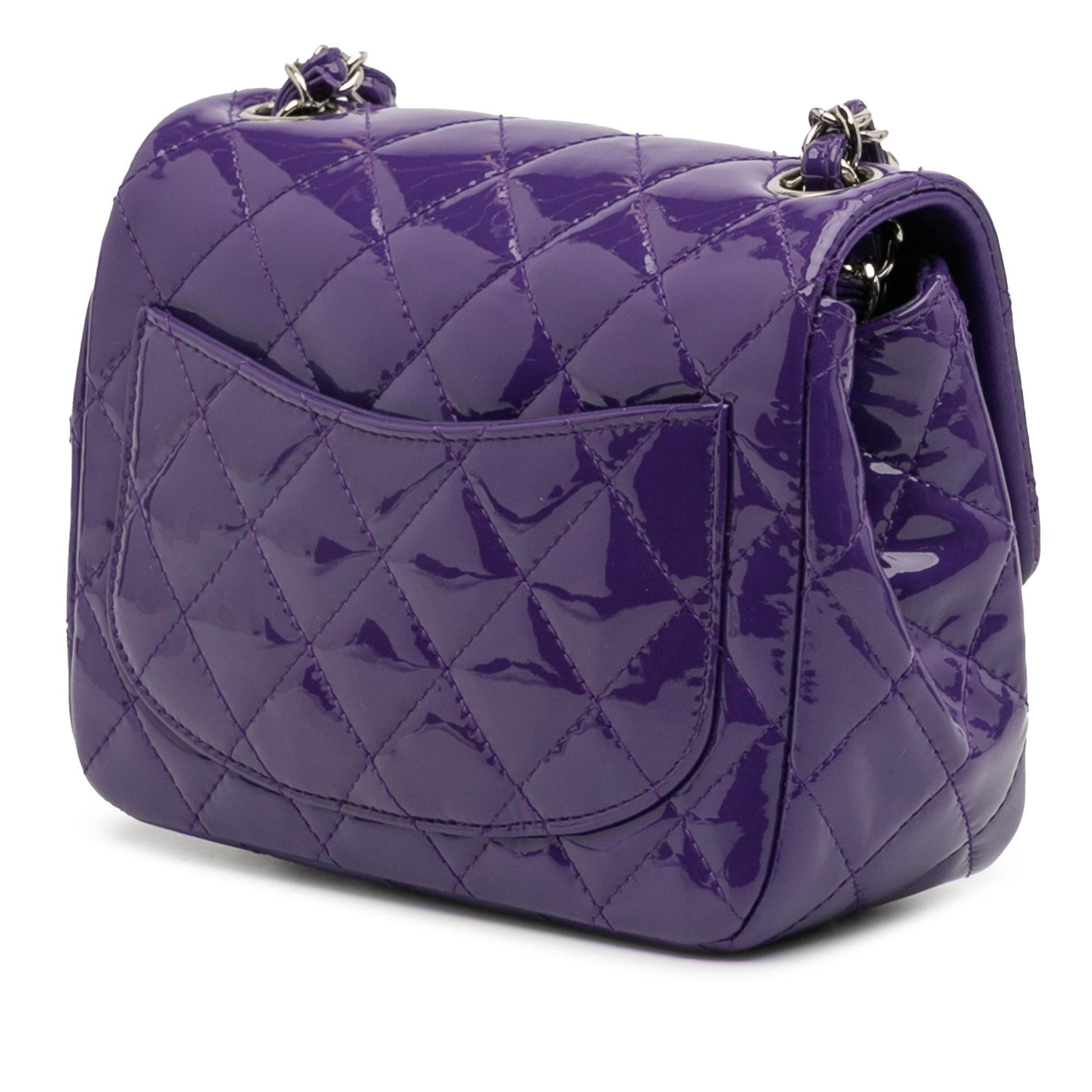 Chanel Square Classic Patent Single Flap Mini Bag Flap 10