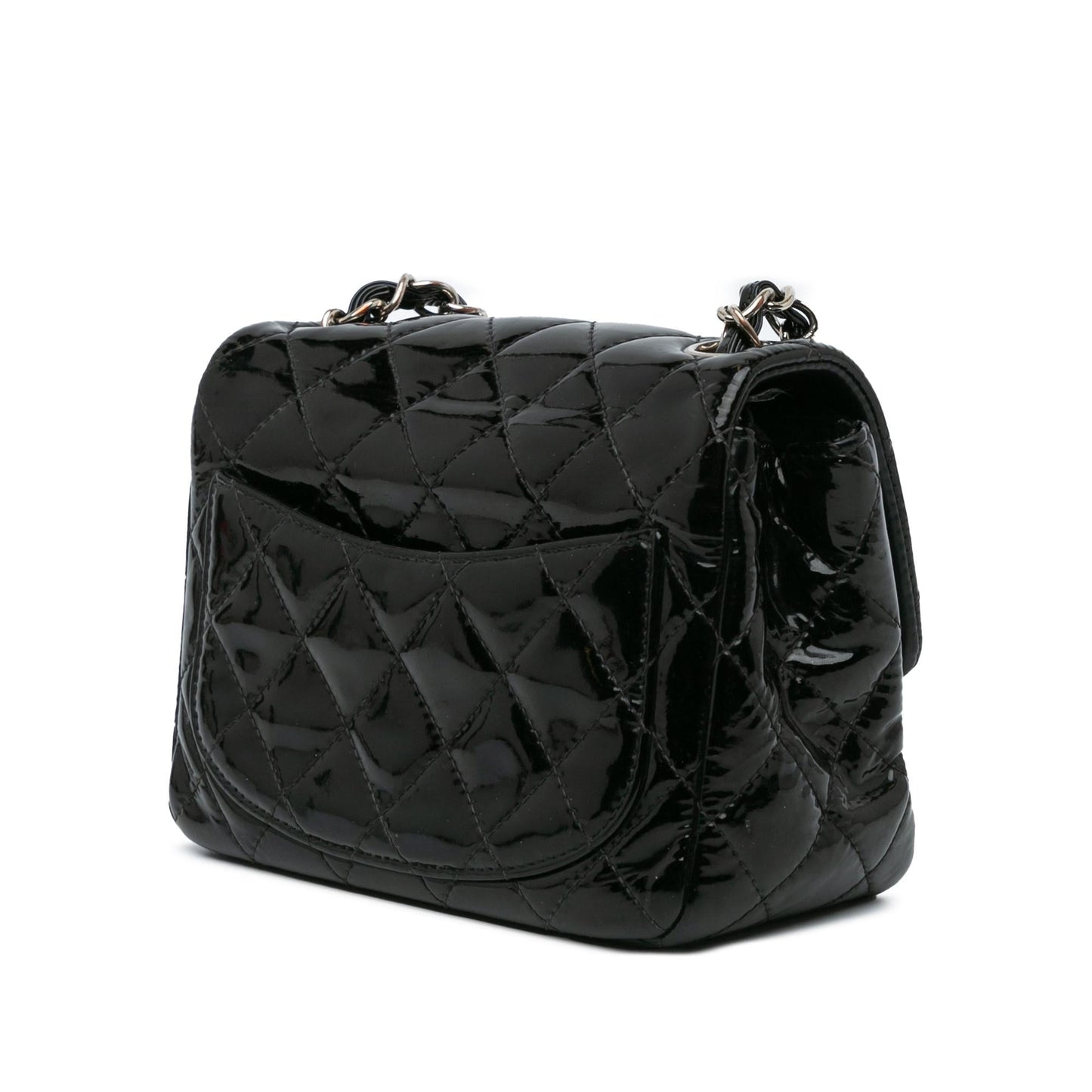 Chanel Square Classic Patent Single Flap Mini Bag Flap 14