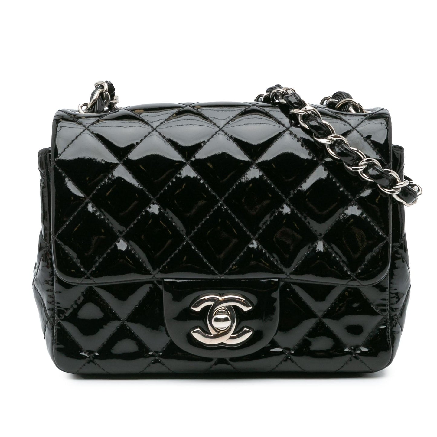 Chanel Square Classic Patent Single Flap Mini Bag Flap 18