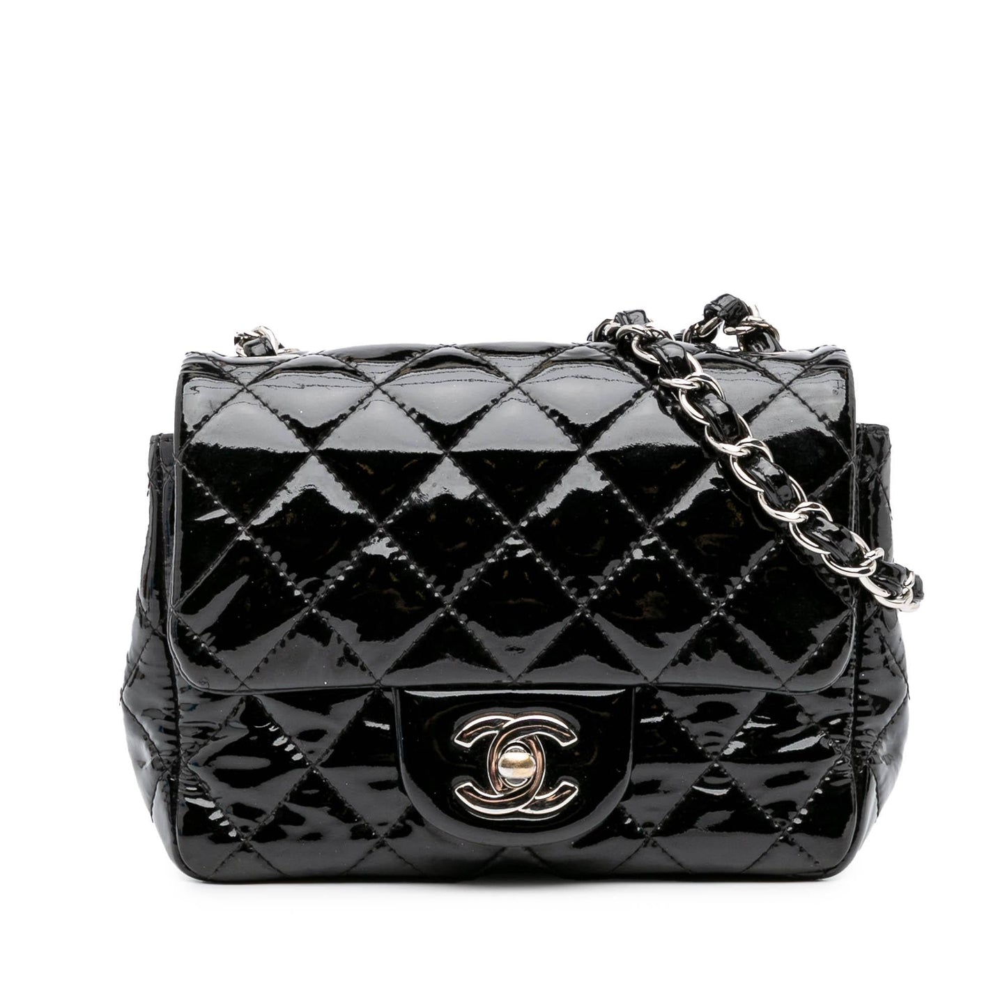 Chanel Square Classic Patent Single Flap Mini Bag Flap 16