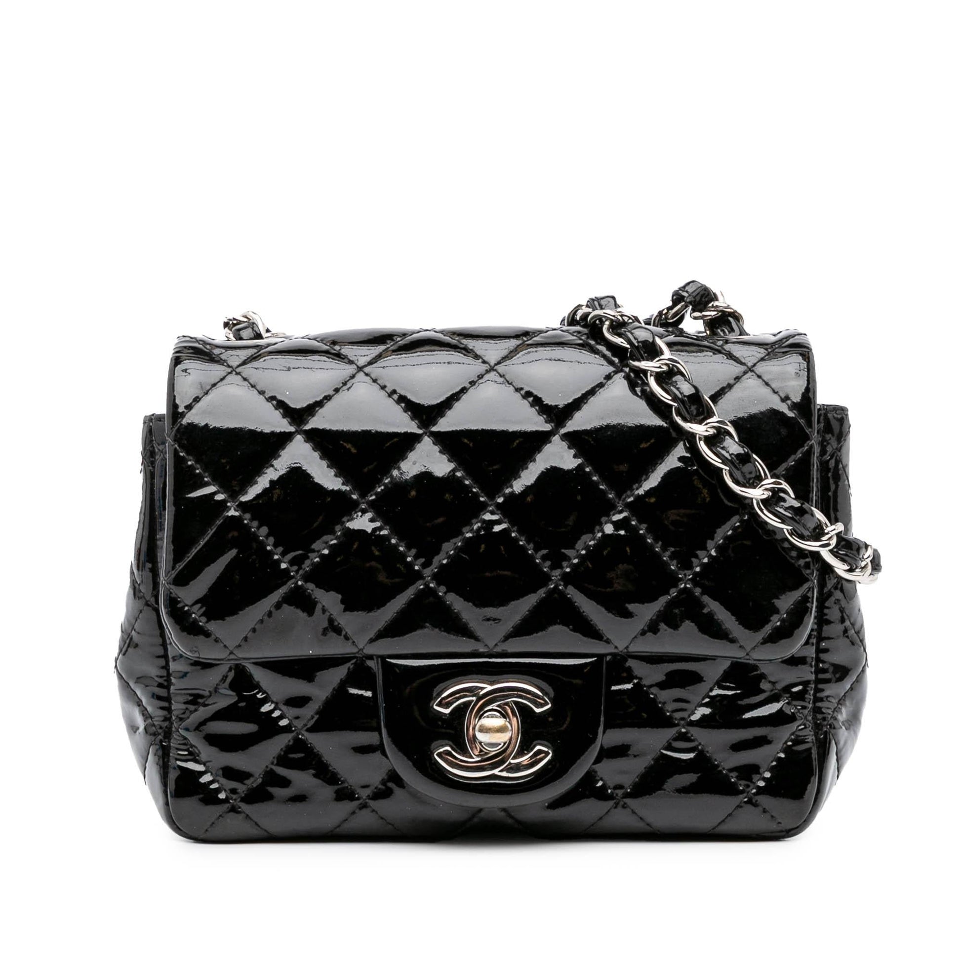Chanel Square Classic Patent Single Flap Mini Bag Flap 16
