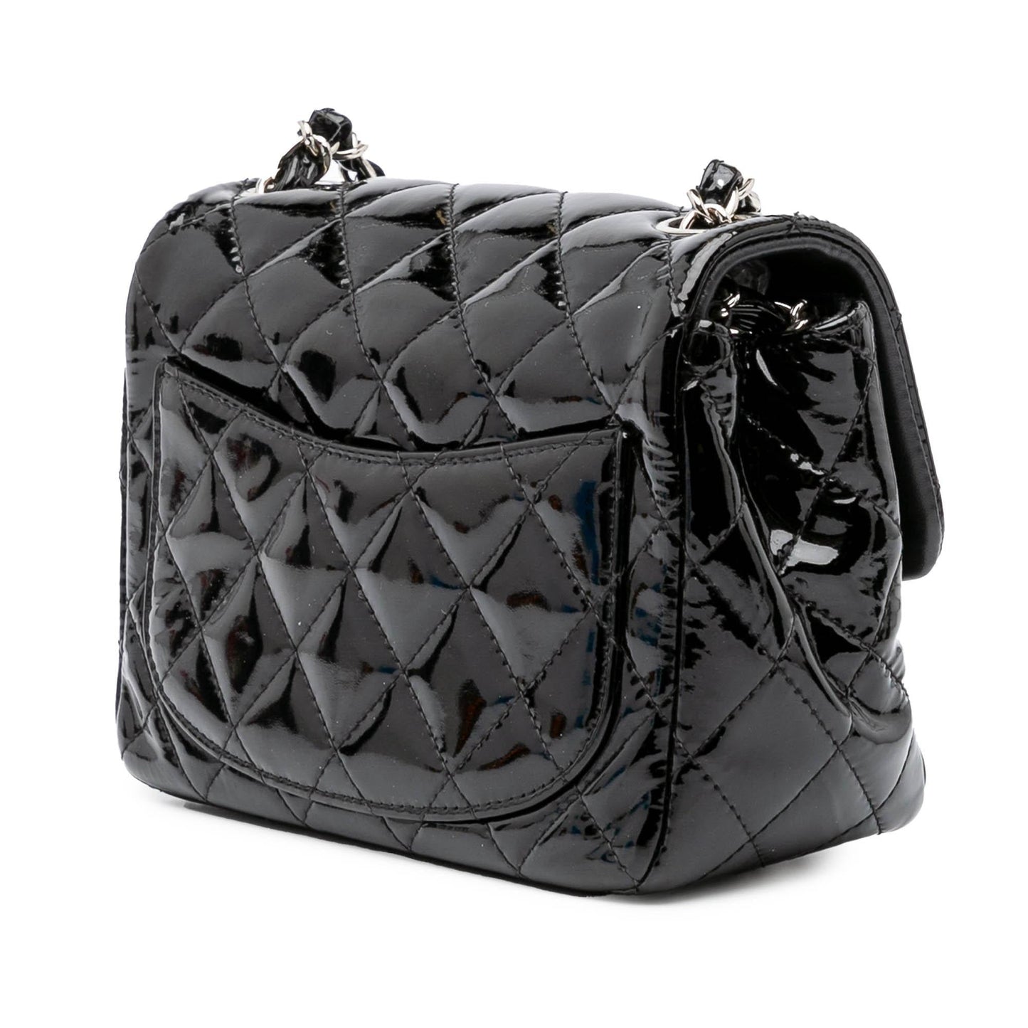 Chanel Square Classic Patent Single Flap Mini Bag Flap 16