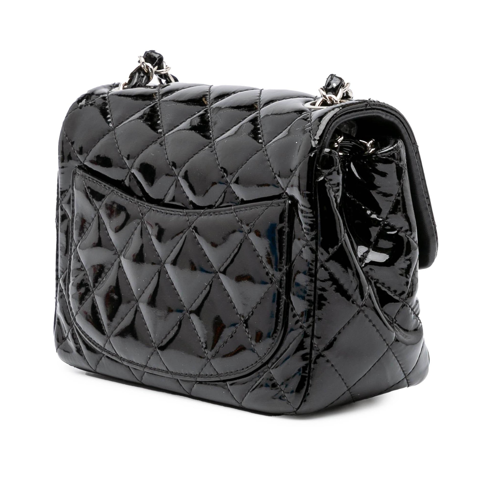 Chanel Square Classic Patent Single Flap Mini Bag Flap 16