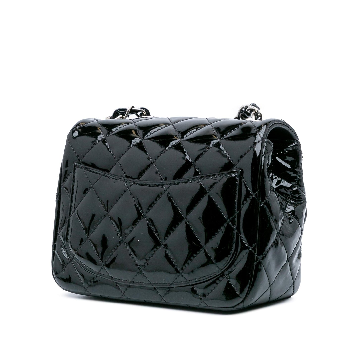 Chanel Square Classic Patent Single Flap Mini Bag Flap 17