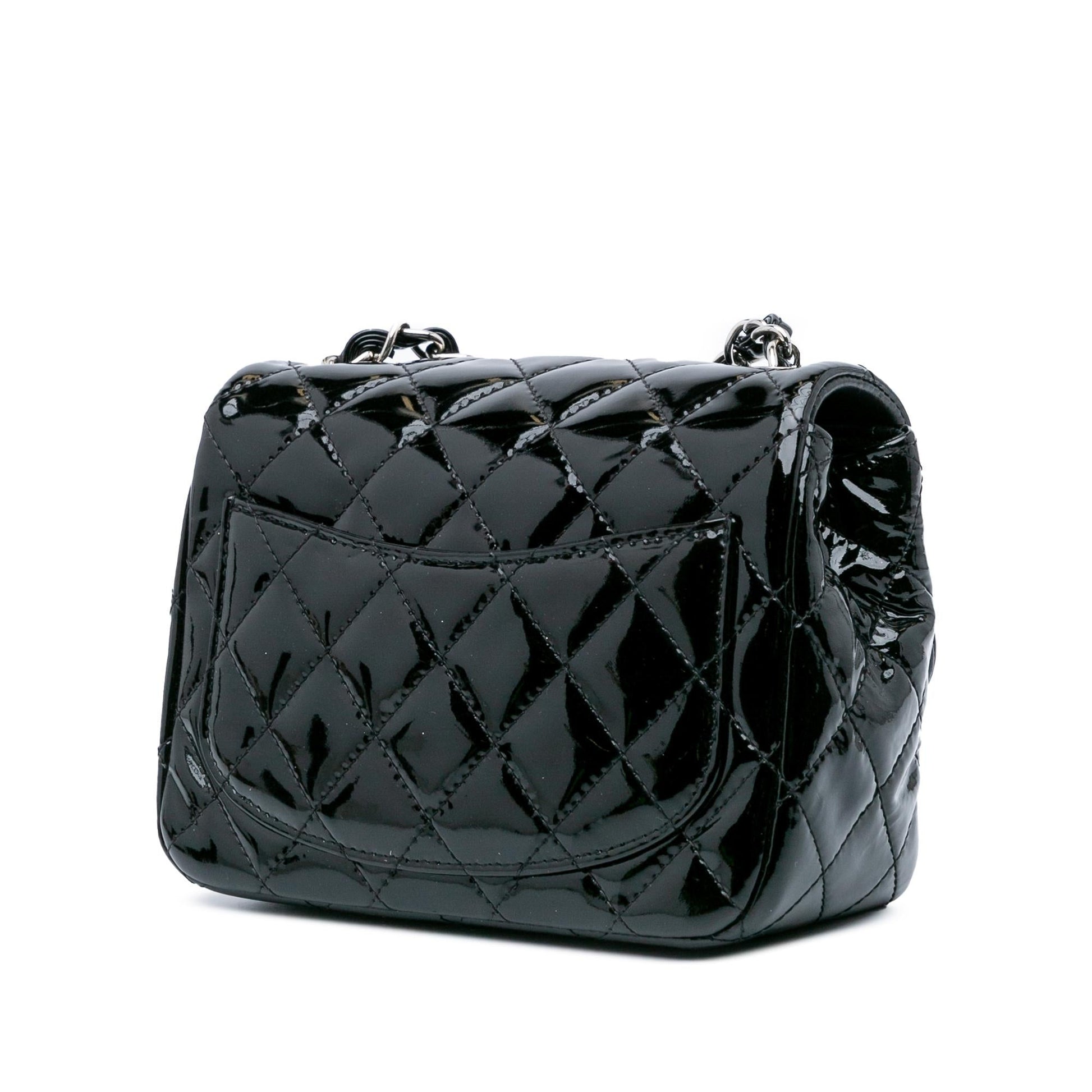 Chanel Square Classic Patent Single Flap Mini Bag Flap 17