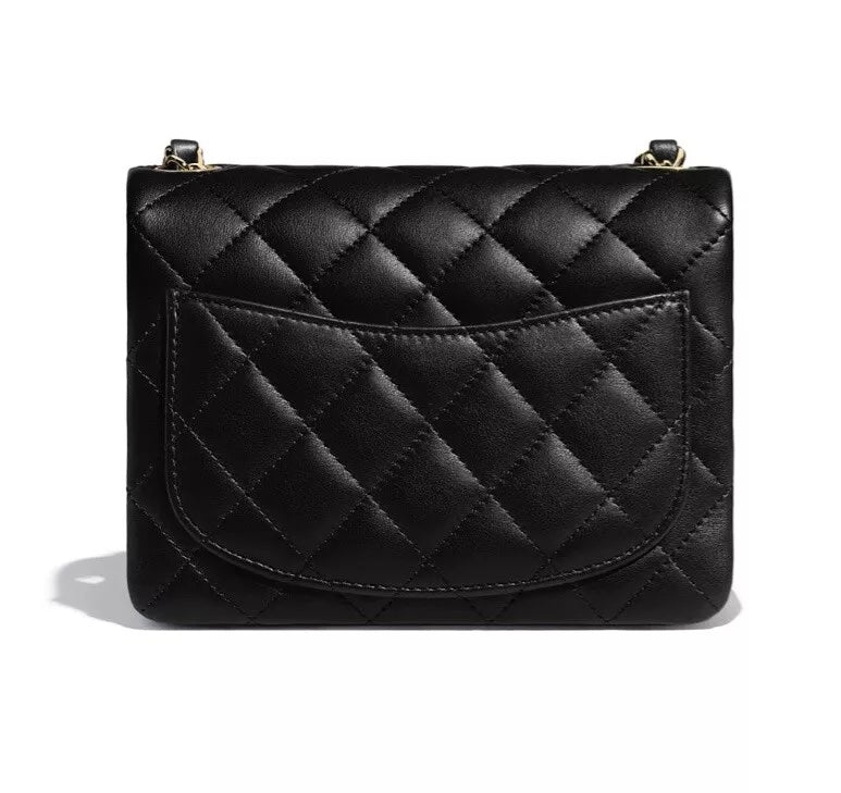 Chanel SQUARE CLASSIC QUILTED LAMBSKIN FLAP Shoulder Bag