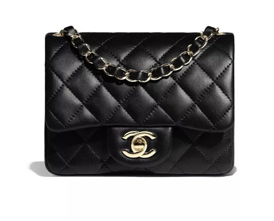 Chanel SQUARE CLASSIC QUILTED LAMBSKIN FLAP Shoulder Bag